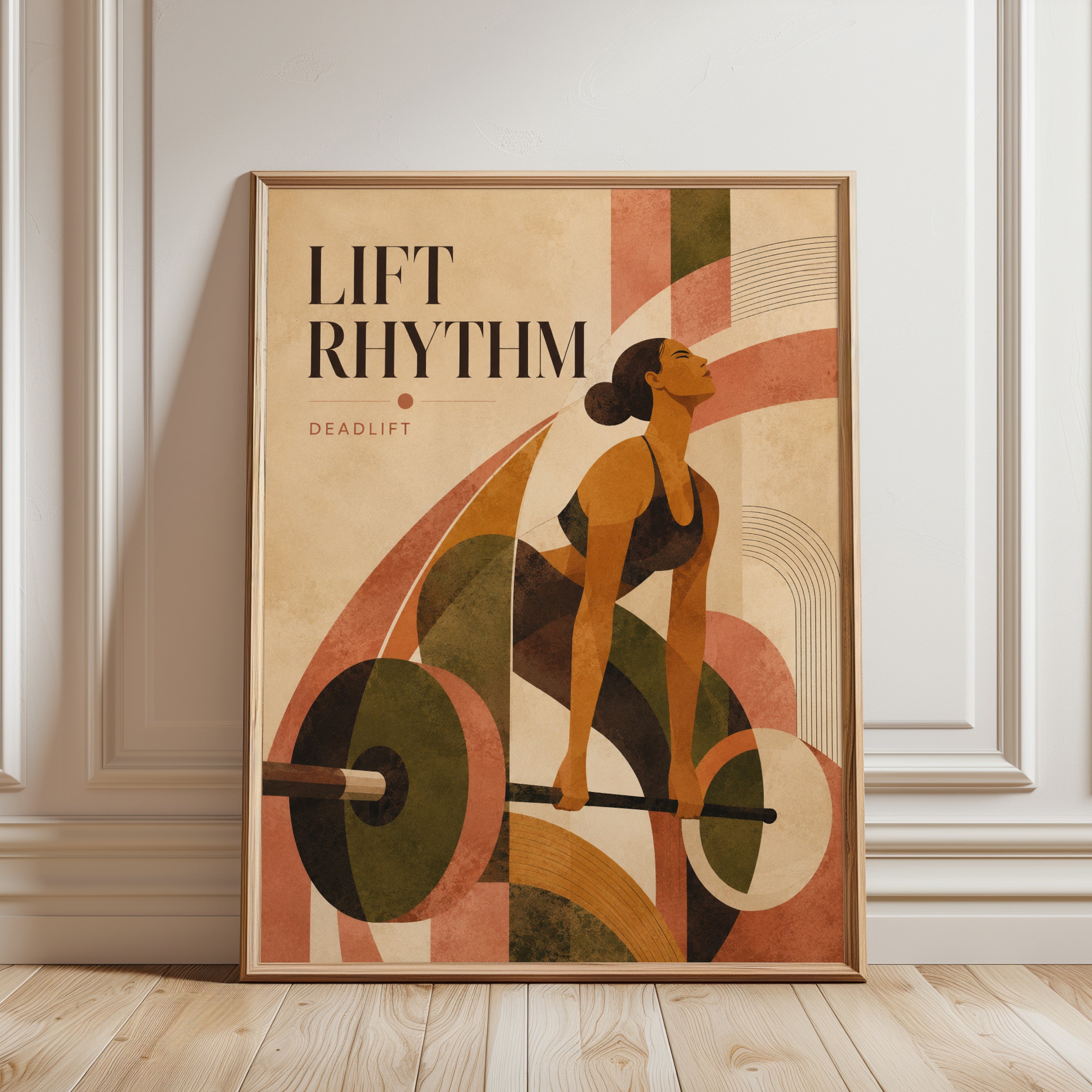 Vintage Gym Poster - framed detail