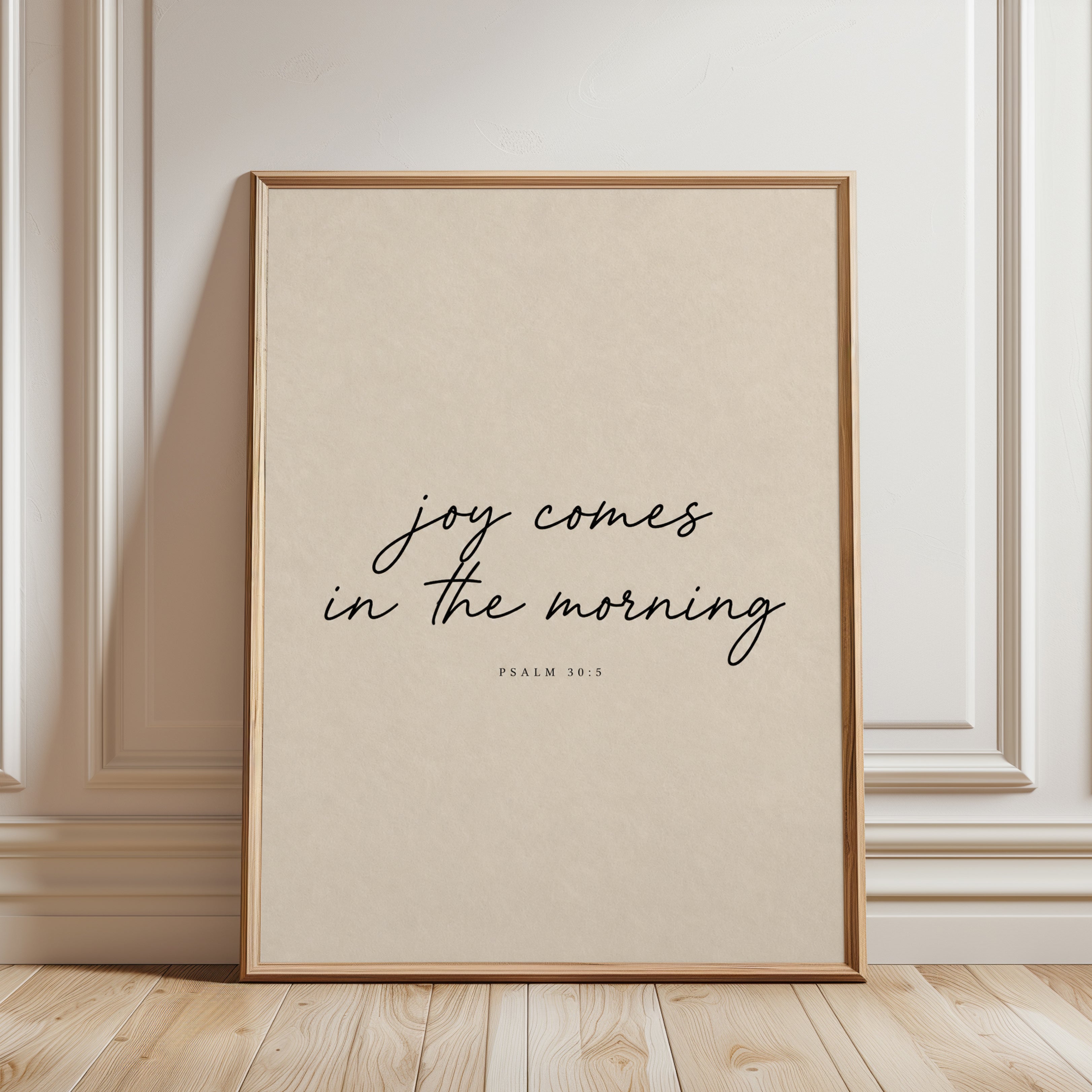 Joy Comes in the Morning Wall Art - framed detail