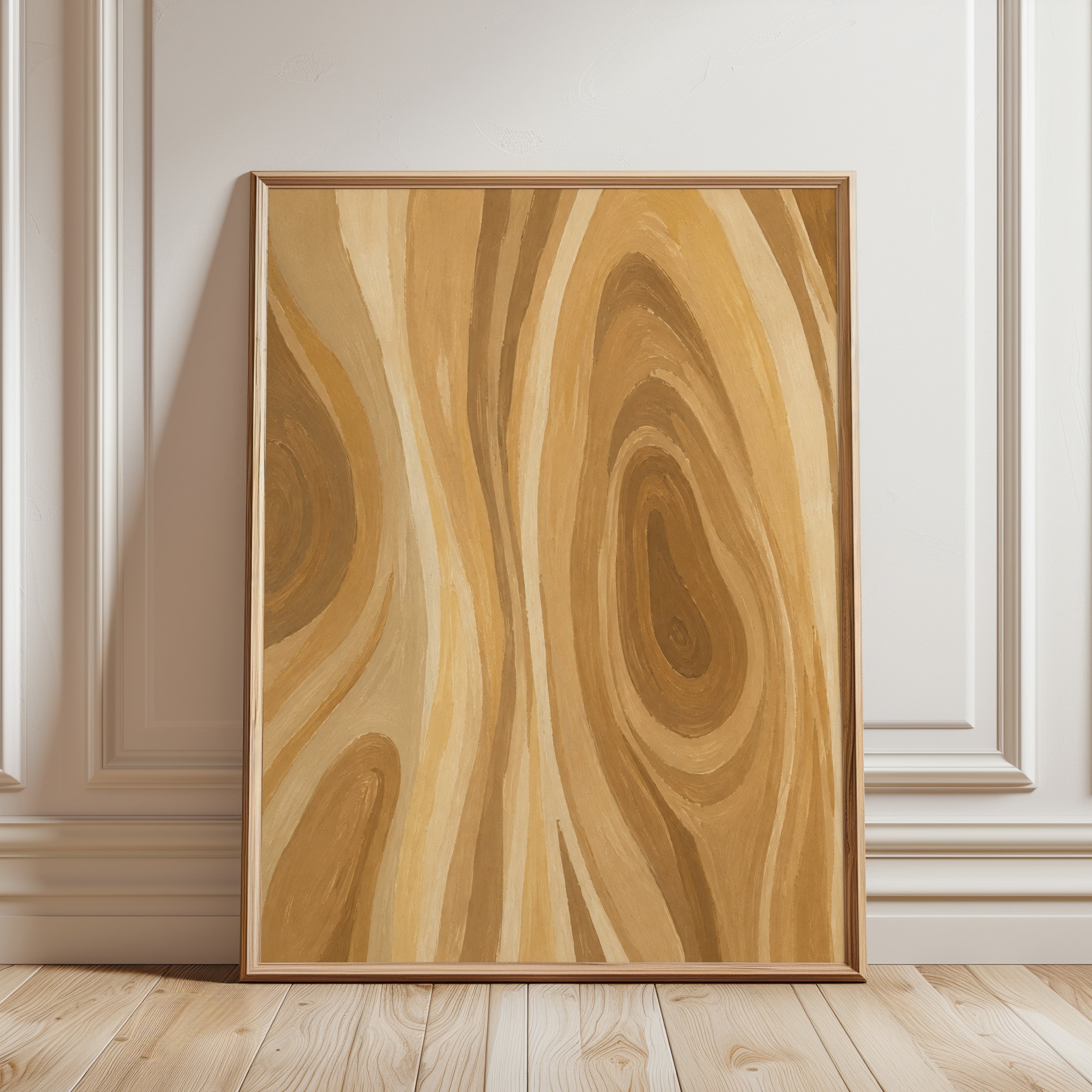 Wood Grain Wall Art – Abstract Natural Print - framed detail