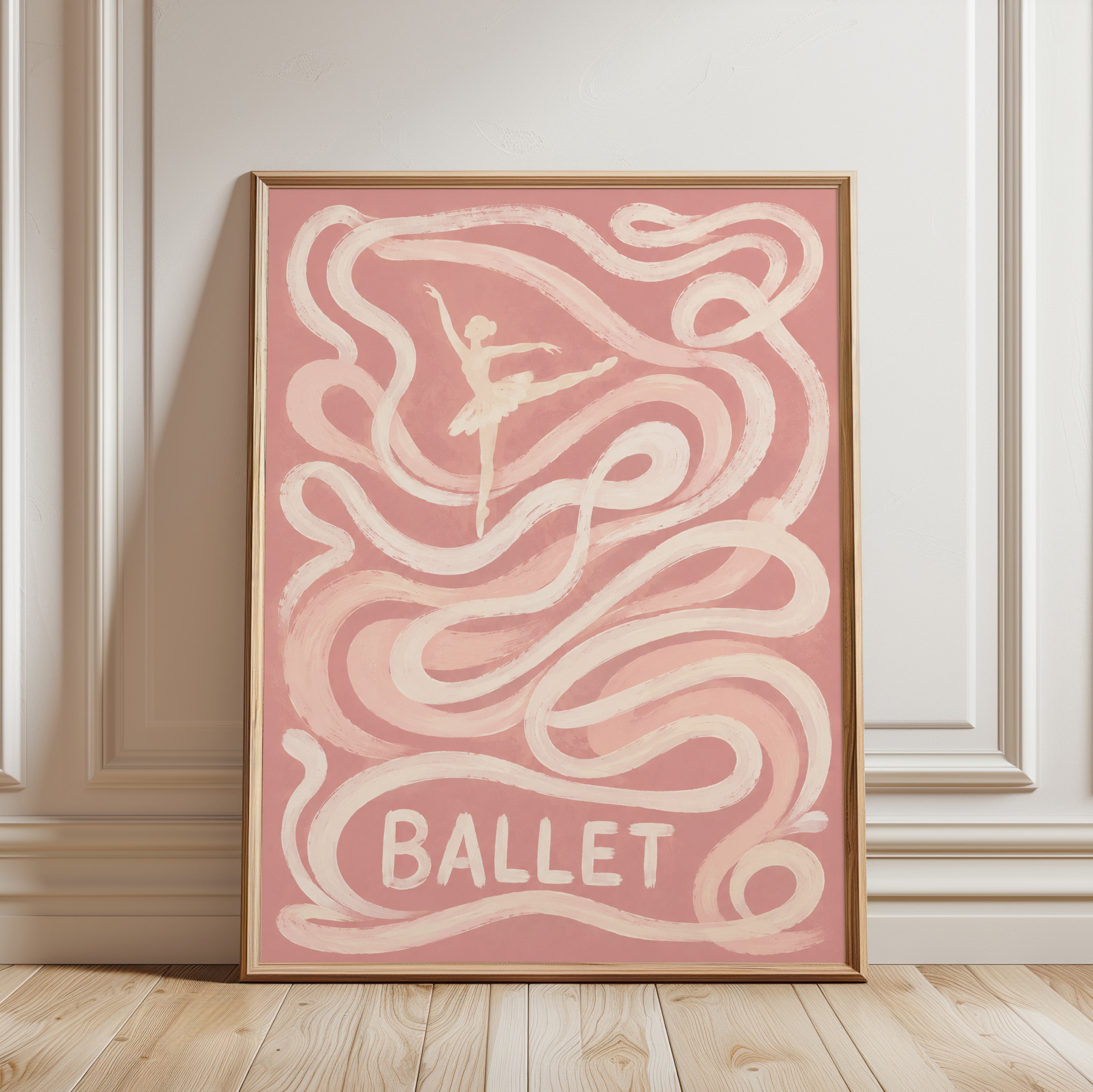 Ballet Poster – Vintage Dance Wall Art - framed detail