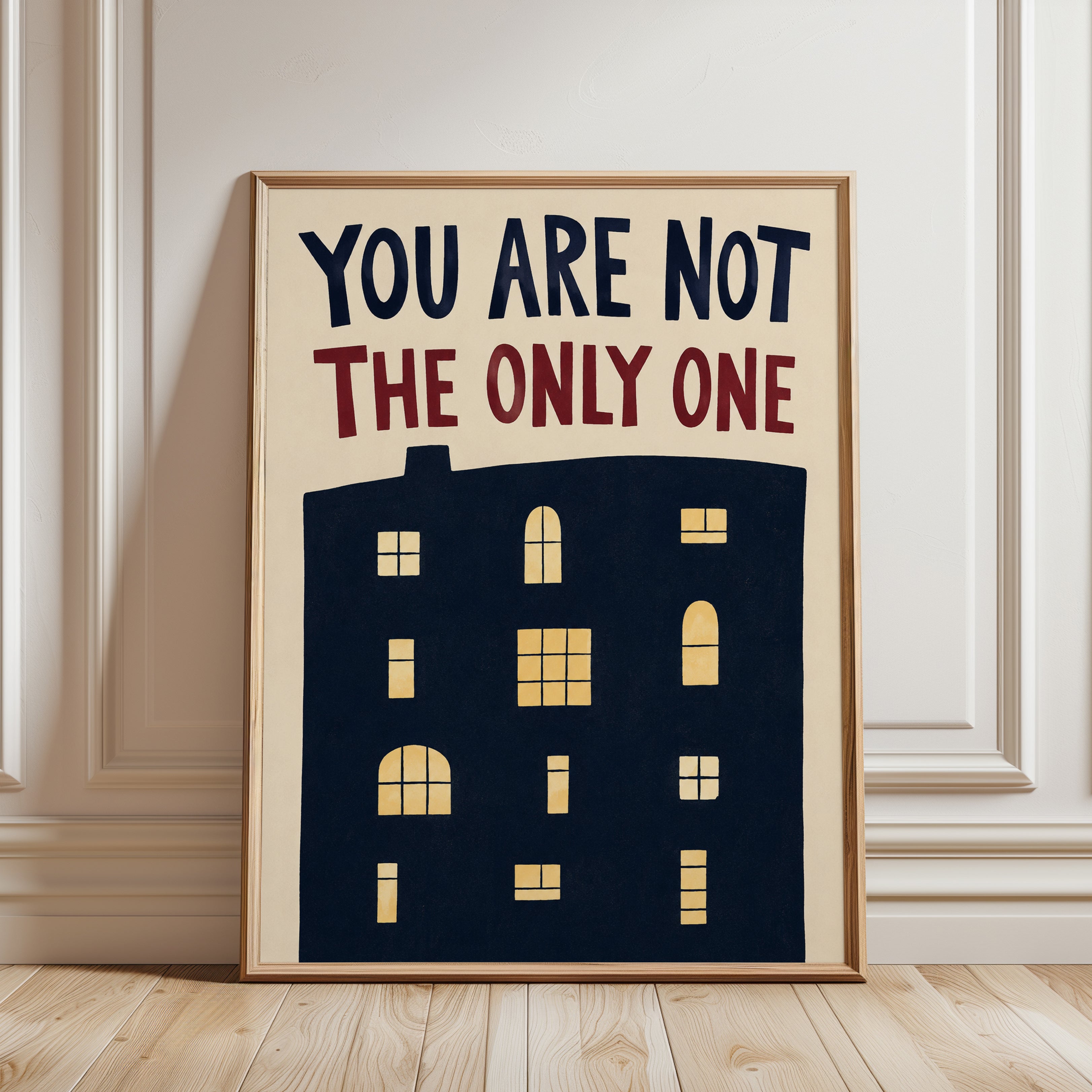 Mental Health Poster – Community Support Wall Art - framed detail