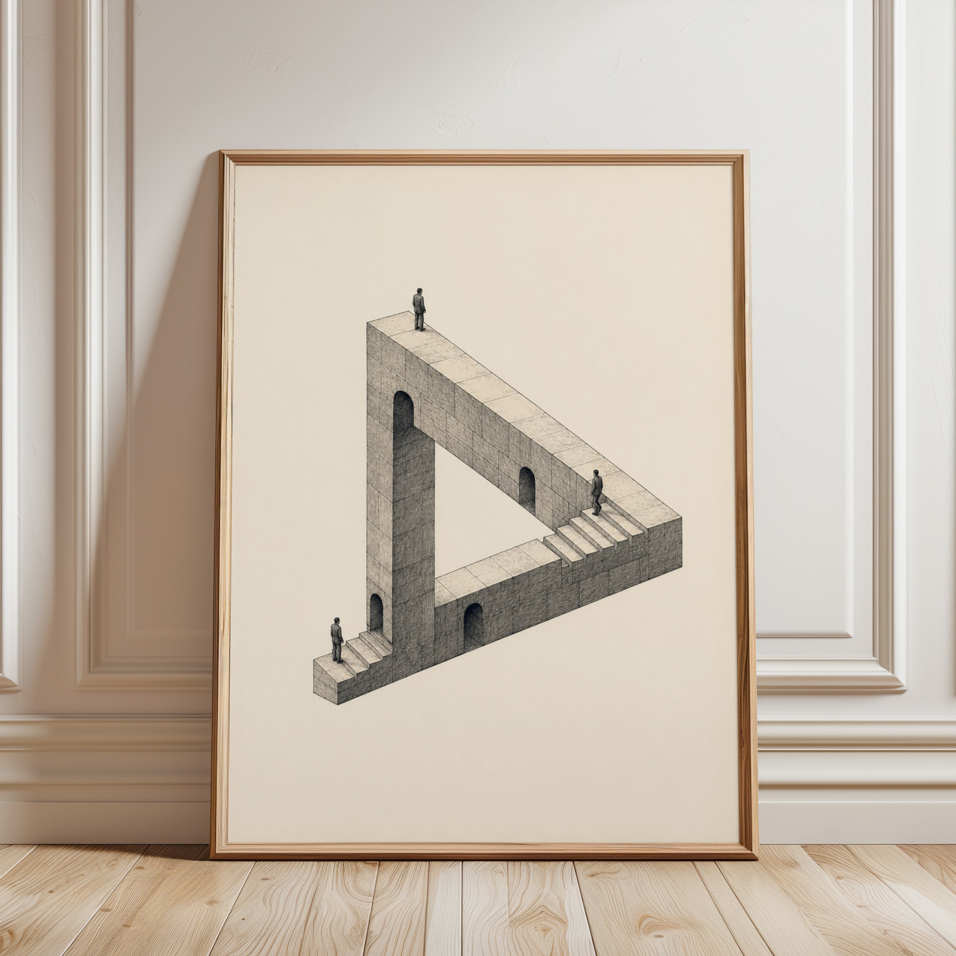 Surreal Architecture Print - framed detail