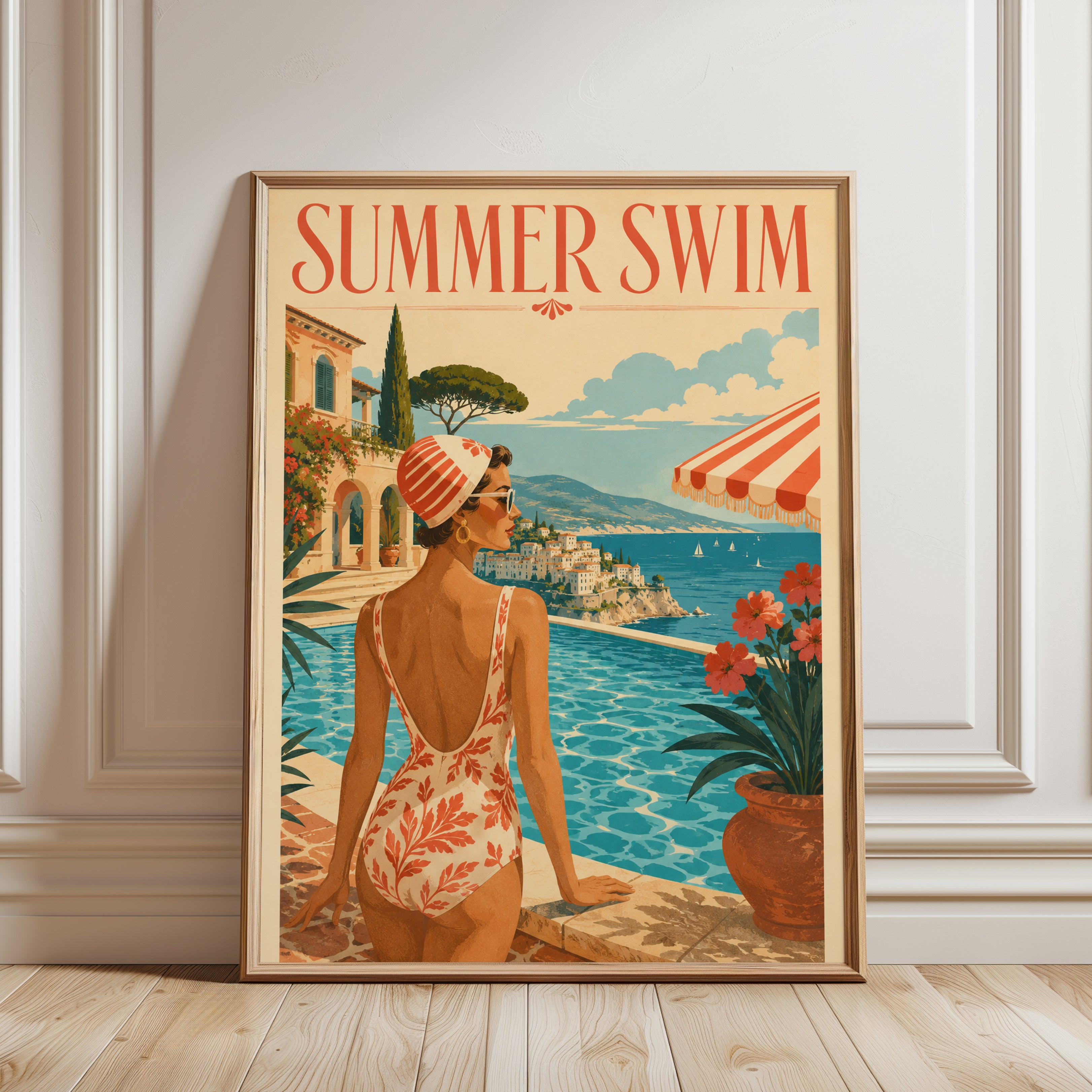 Vintage Travel Poster - framed detail