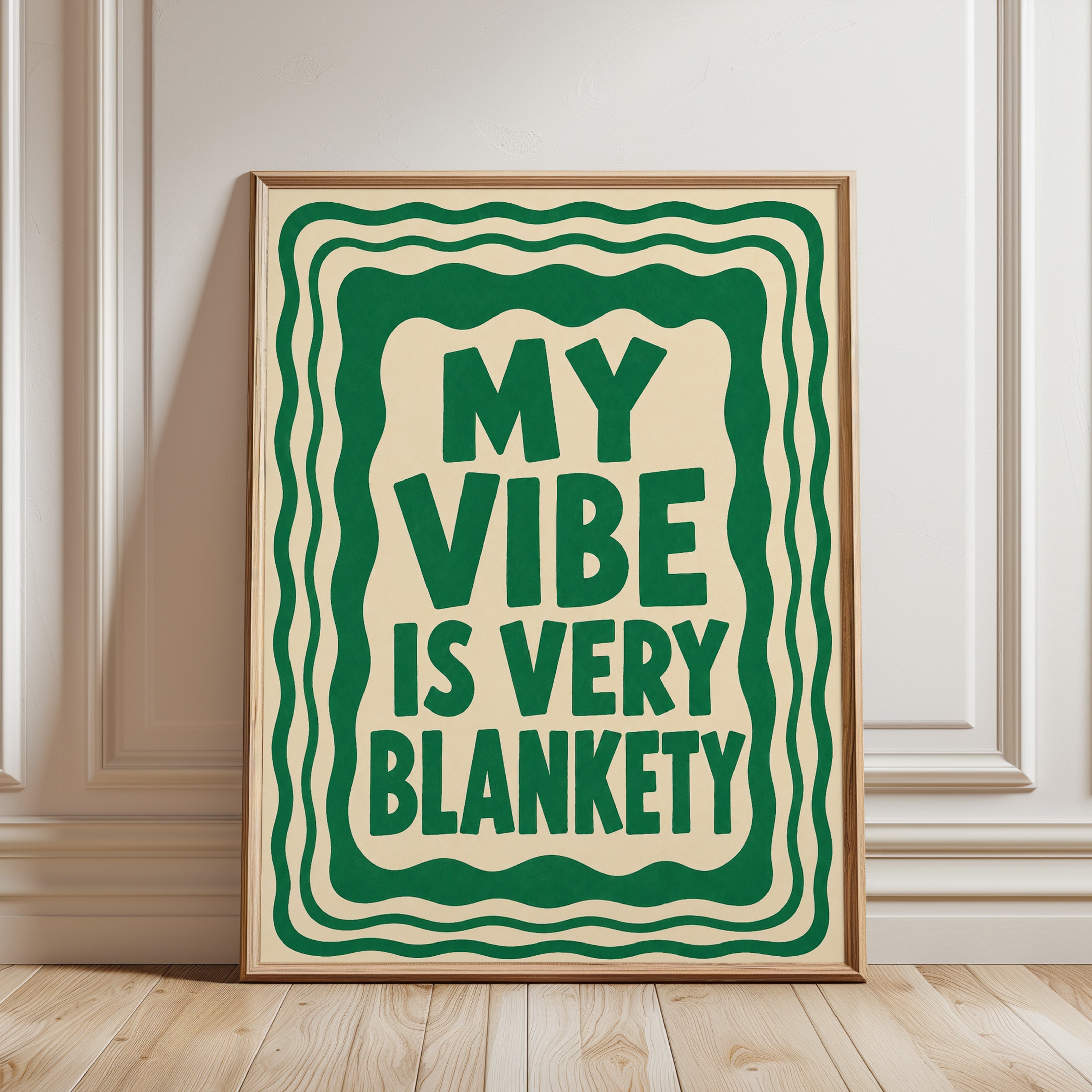 Retro Typography Print - framed detail