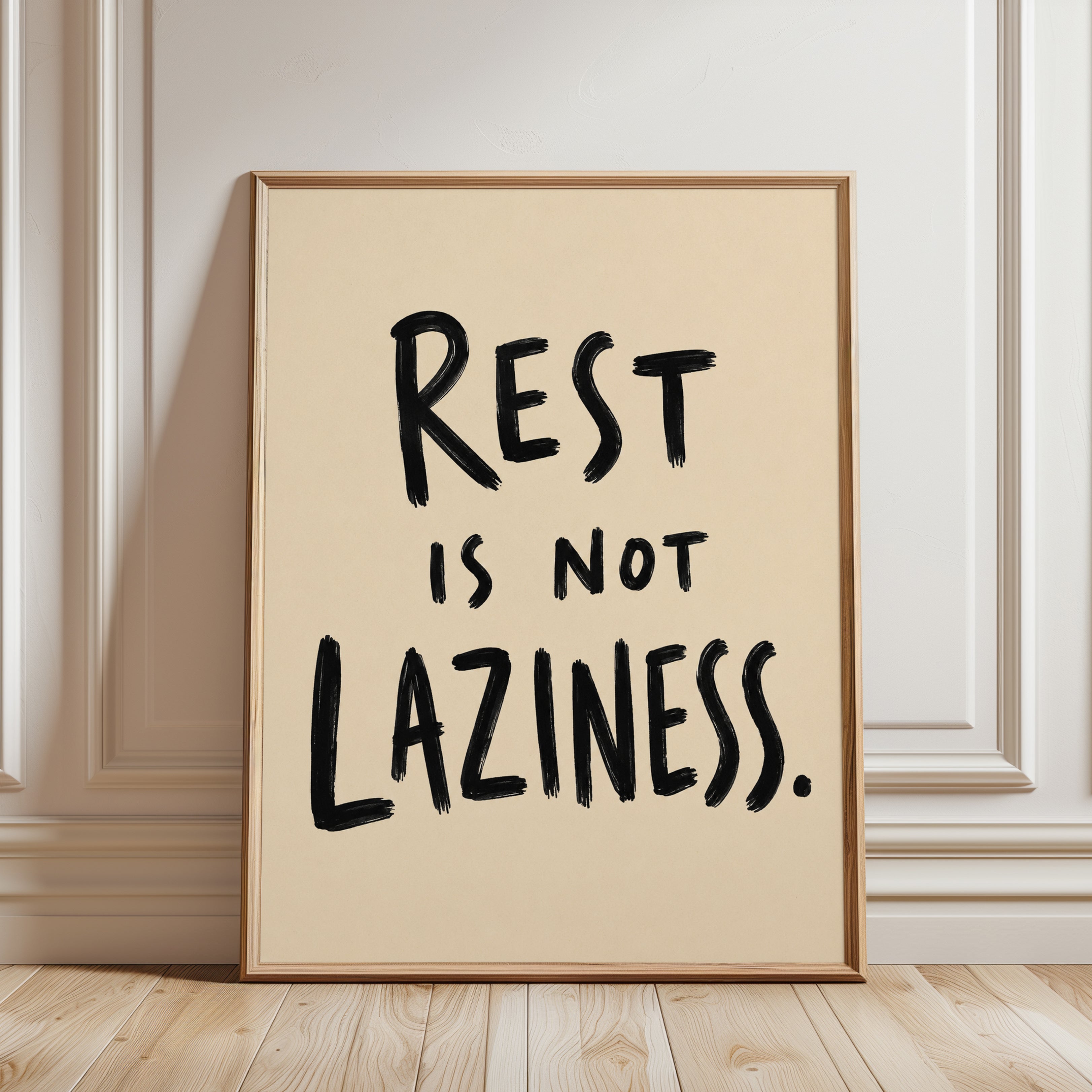 Motivational Bedroom Wall Art - framed detail