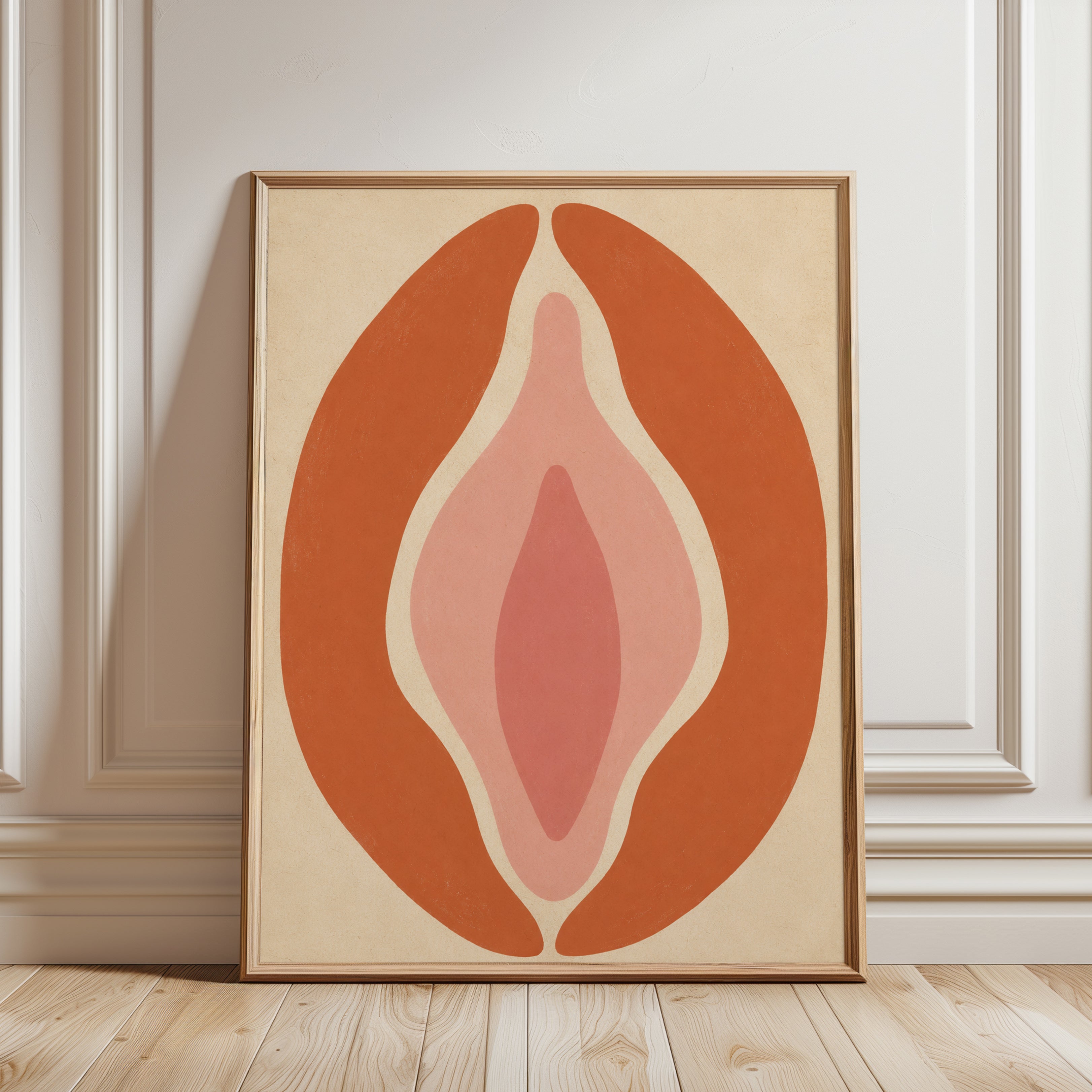 Minimalist Abstract Print - framed detail