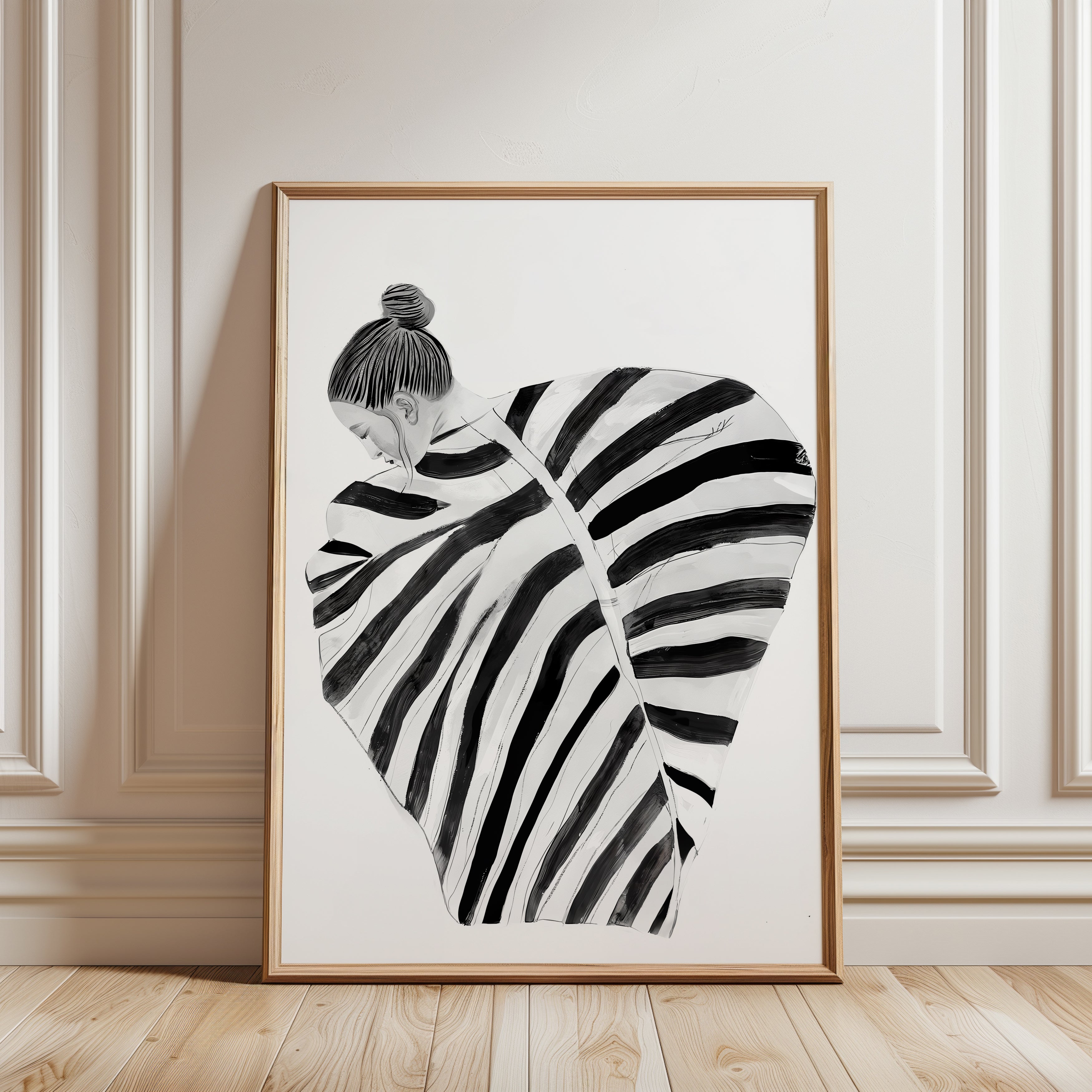 Fashion Illustration Print - framed detail