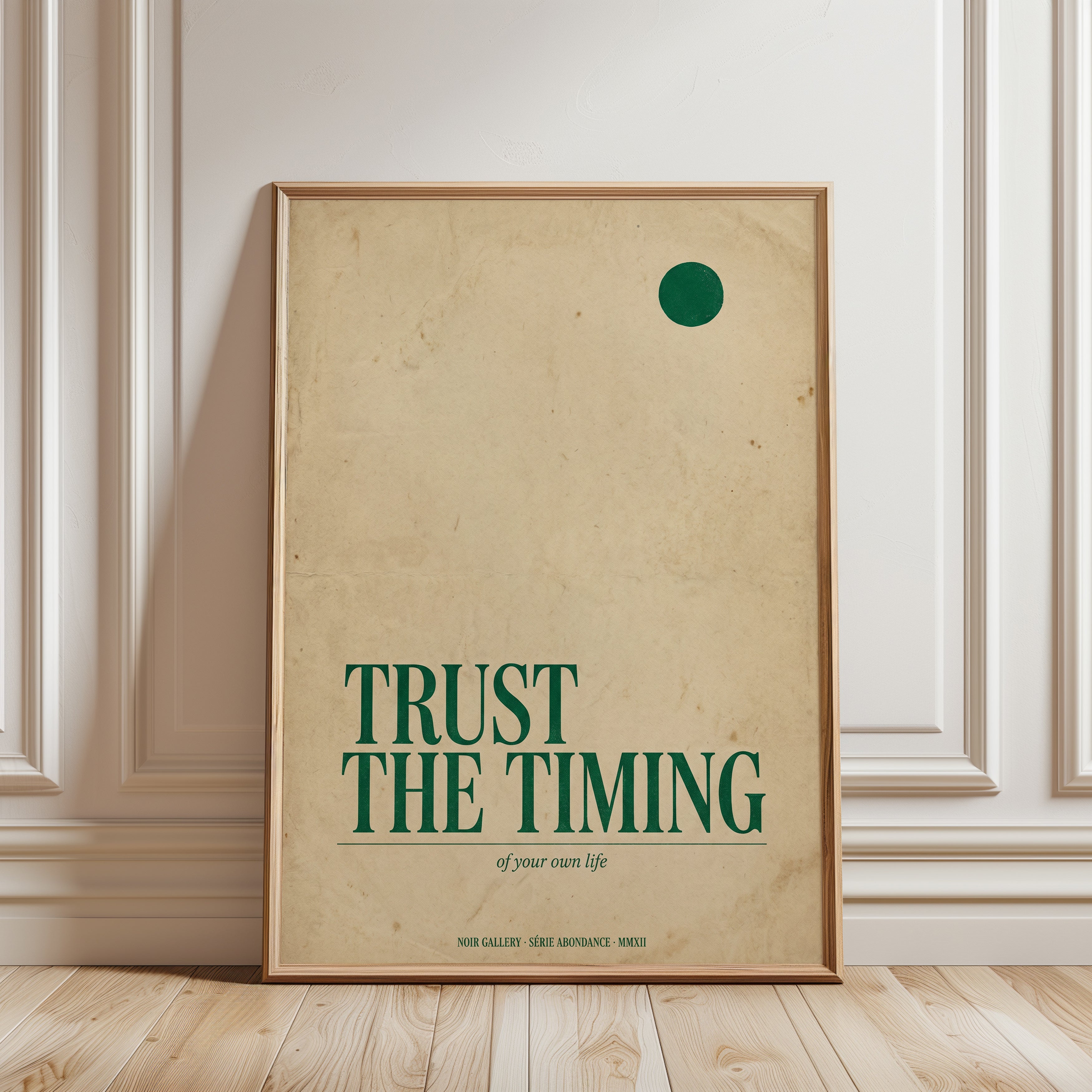 Trust Timing Print - framed detail