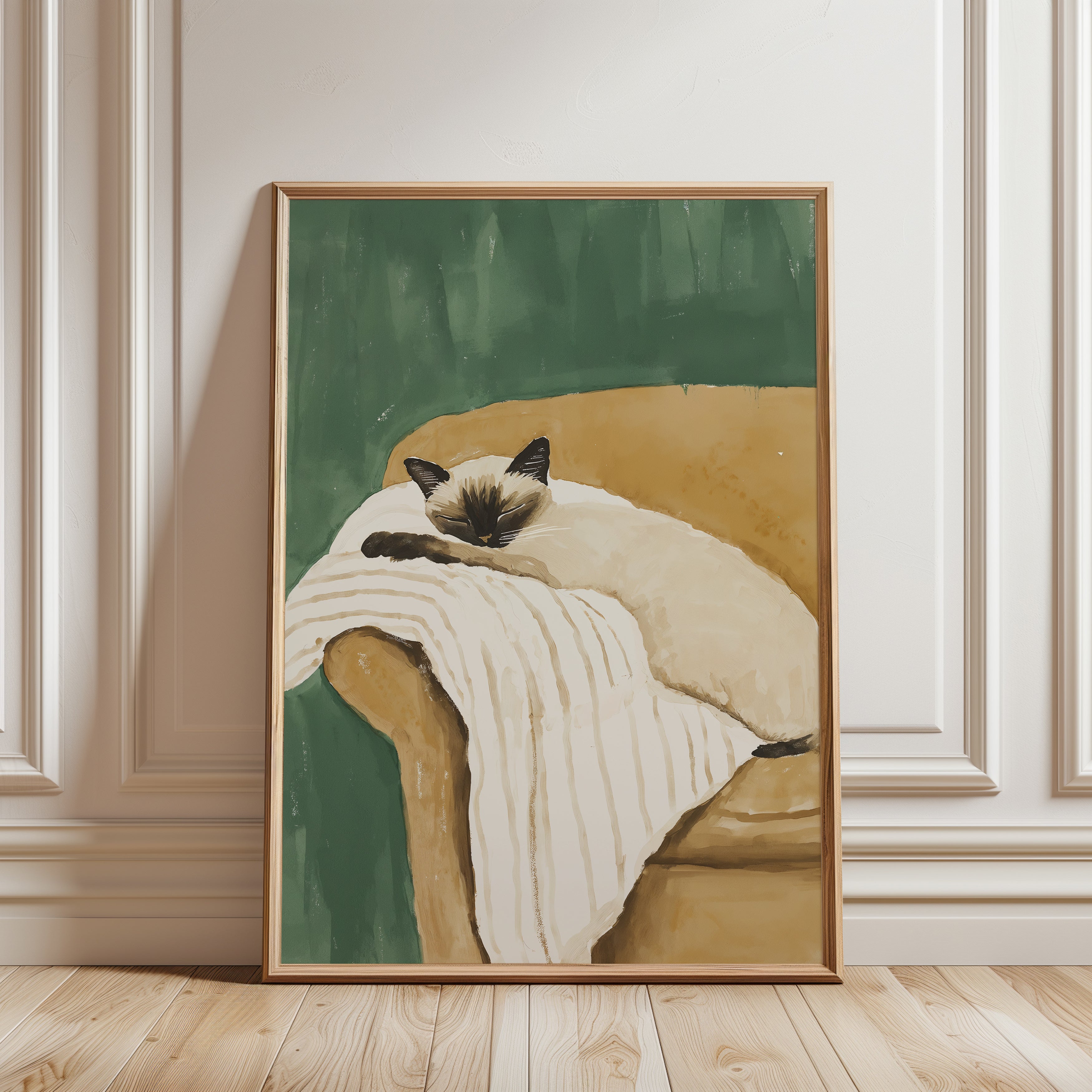 Siamese Cat Poster - framed detail