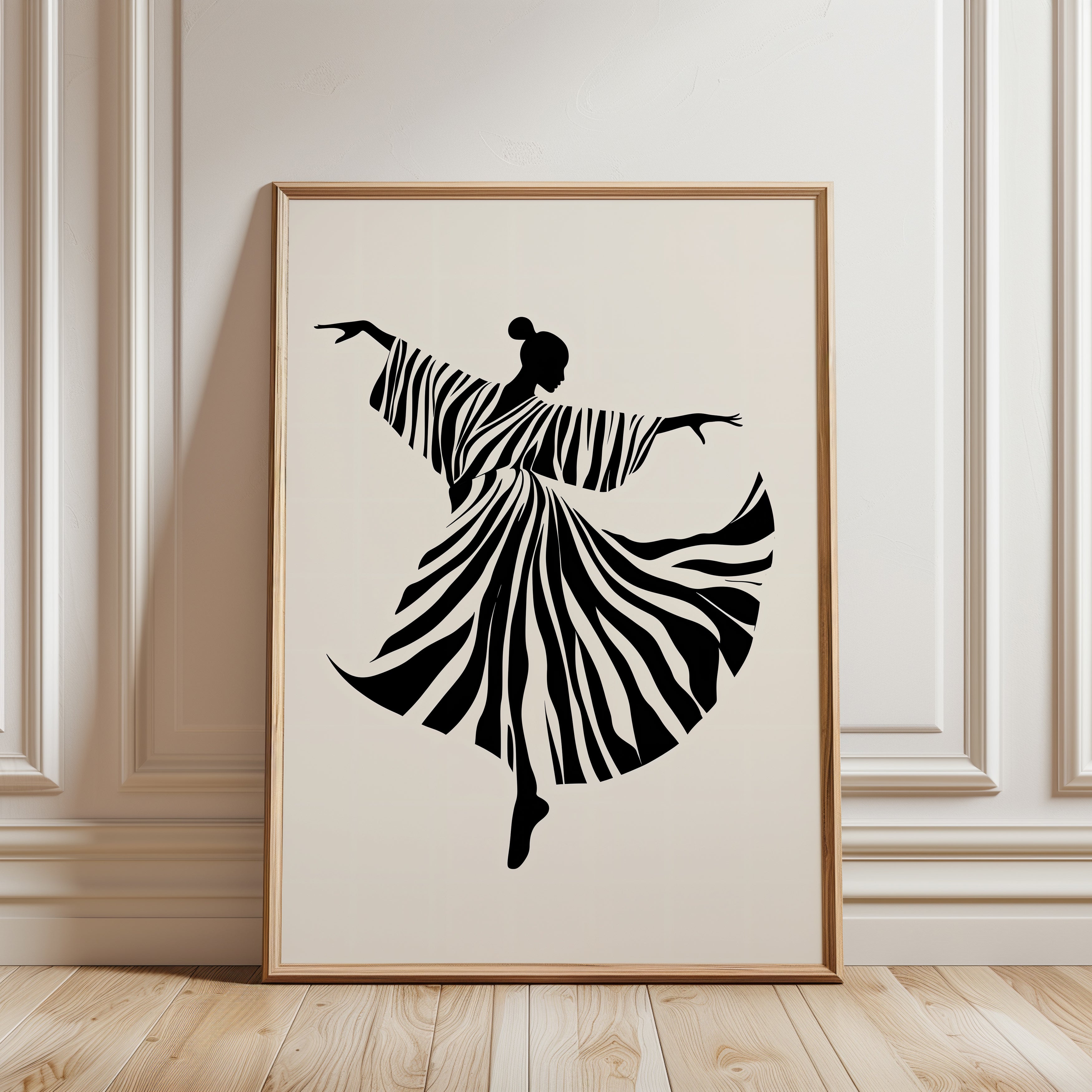 Dance Silhouette Print - framed detail