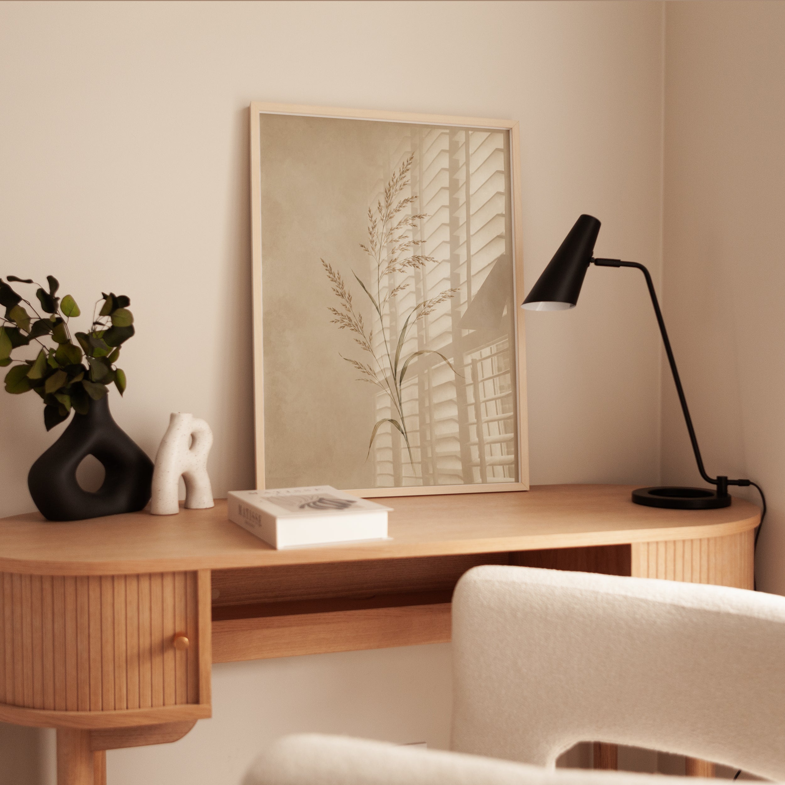 Botanical Grass Print — Delicate Pressed Plant Illustration - interior