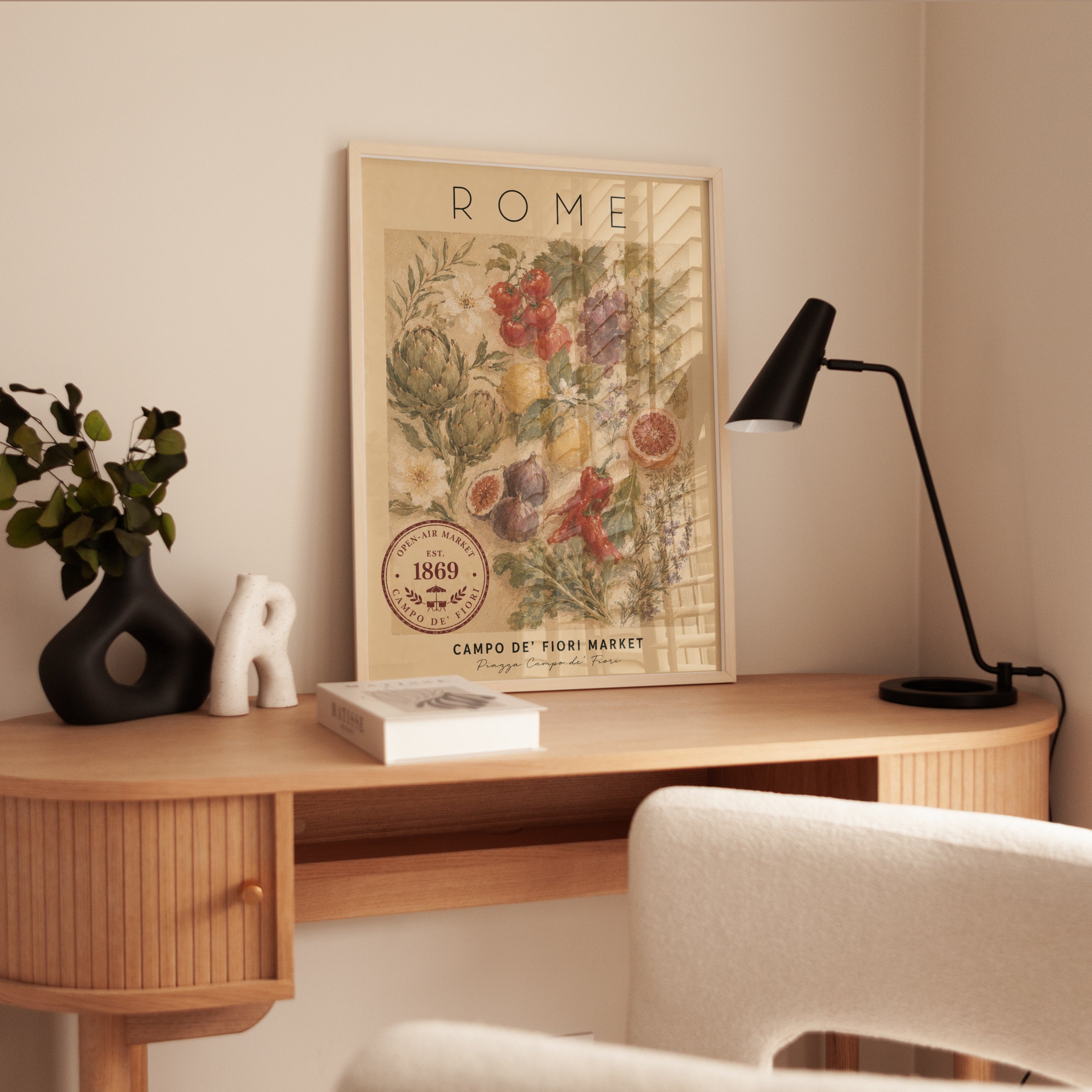 Rome Travel Poster – Italian Market Print - interior