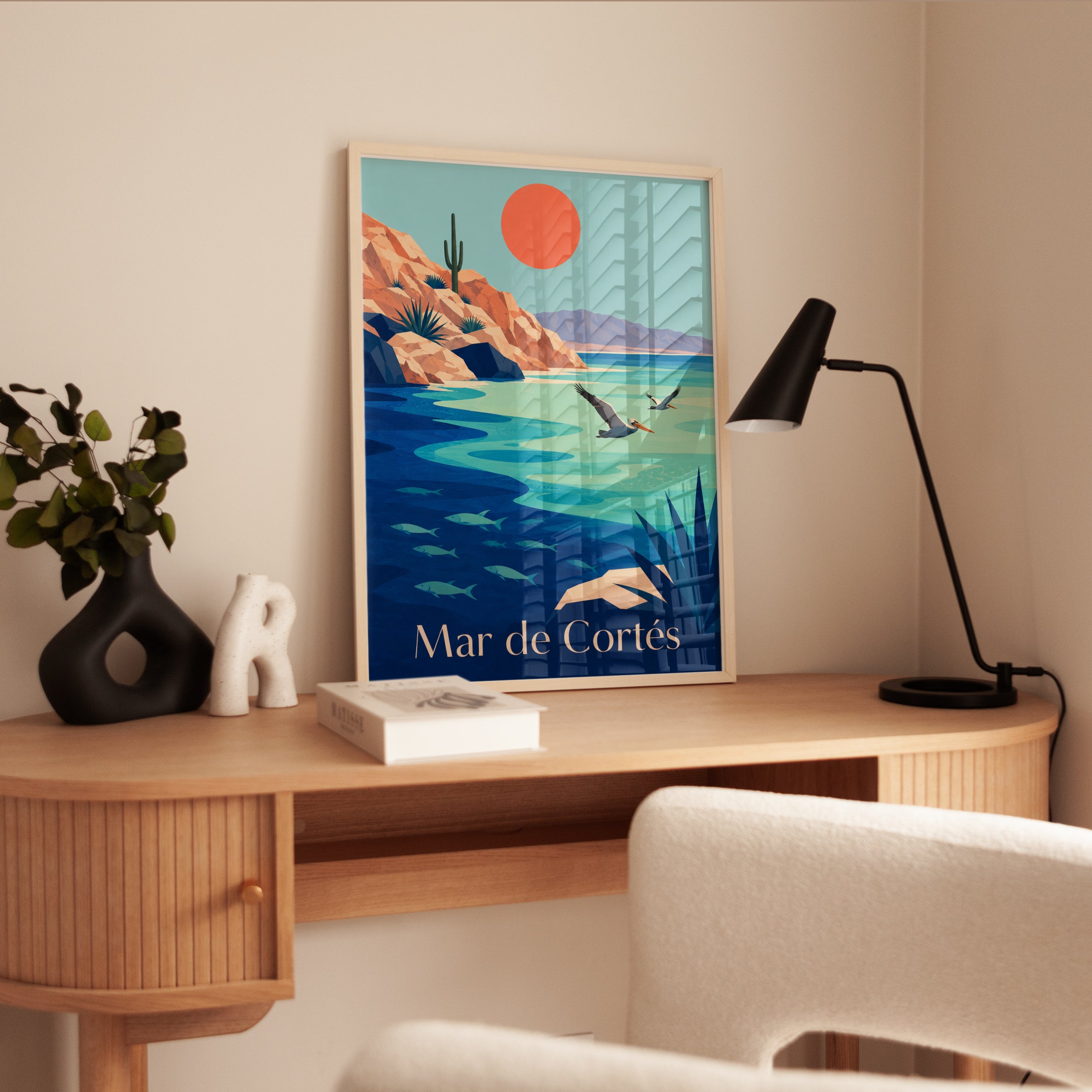 Coastal Travel Poster – Beach Wall Art - interior