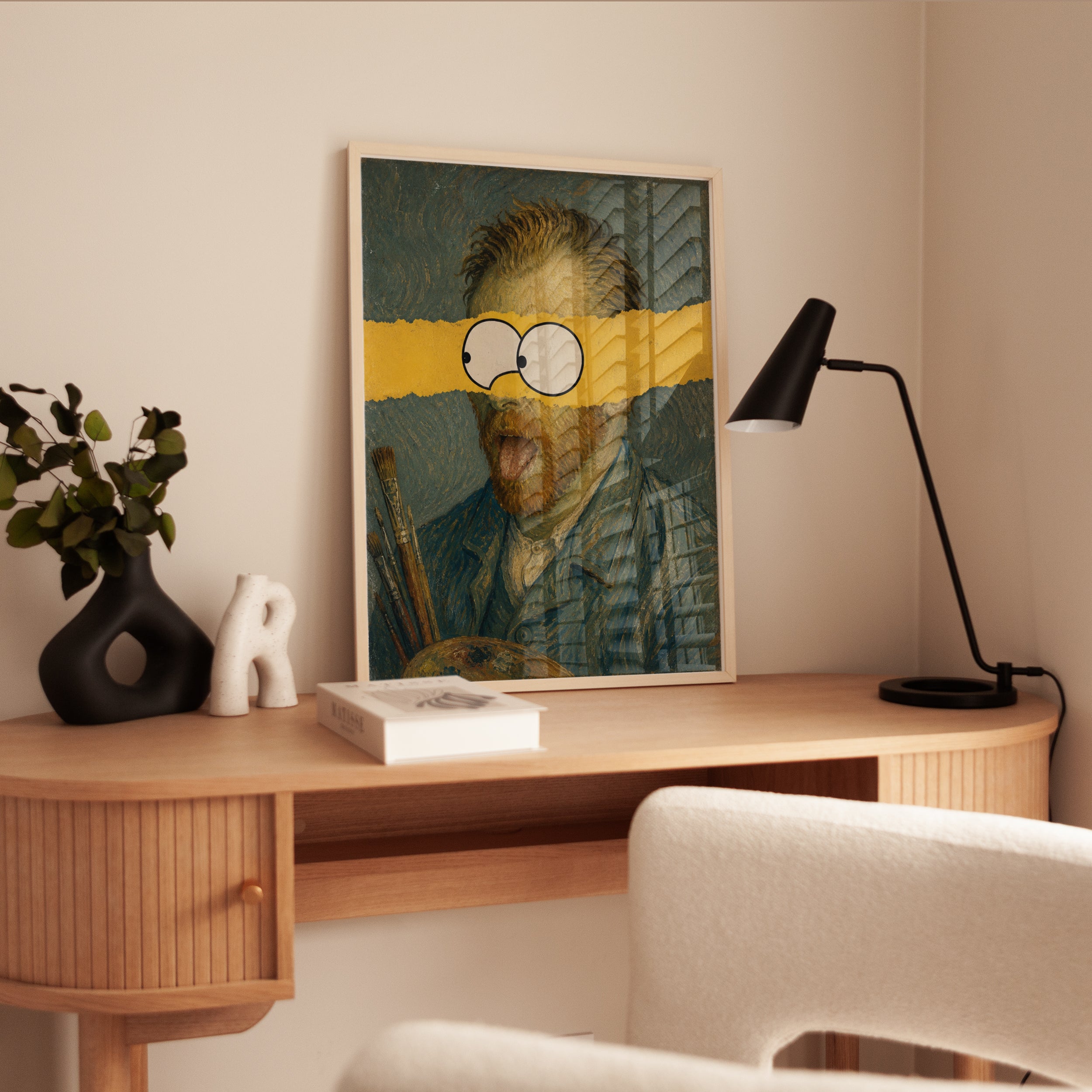 Funny Portrait Wall Art – Humorous Fine Art Print - interior