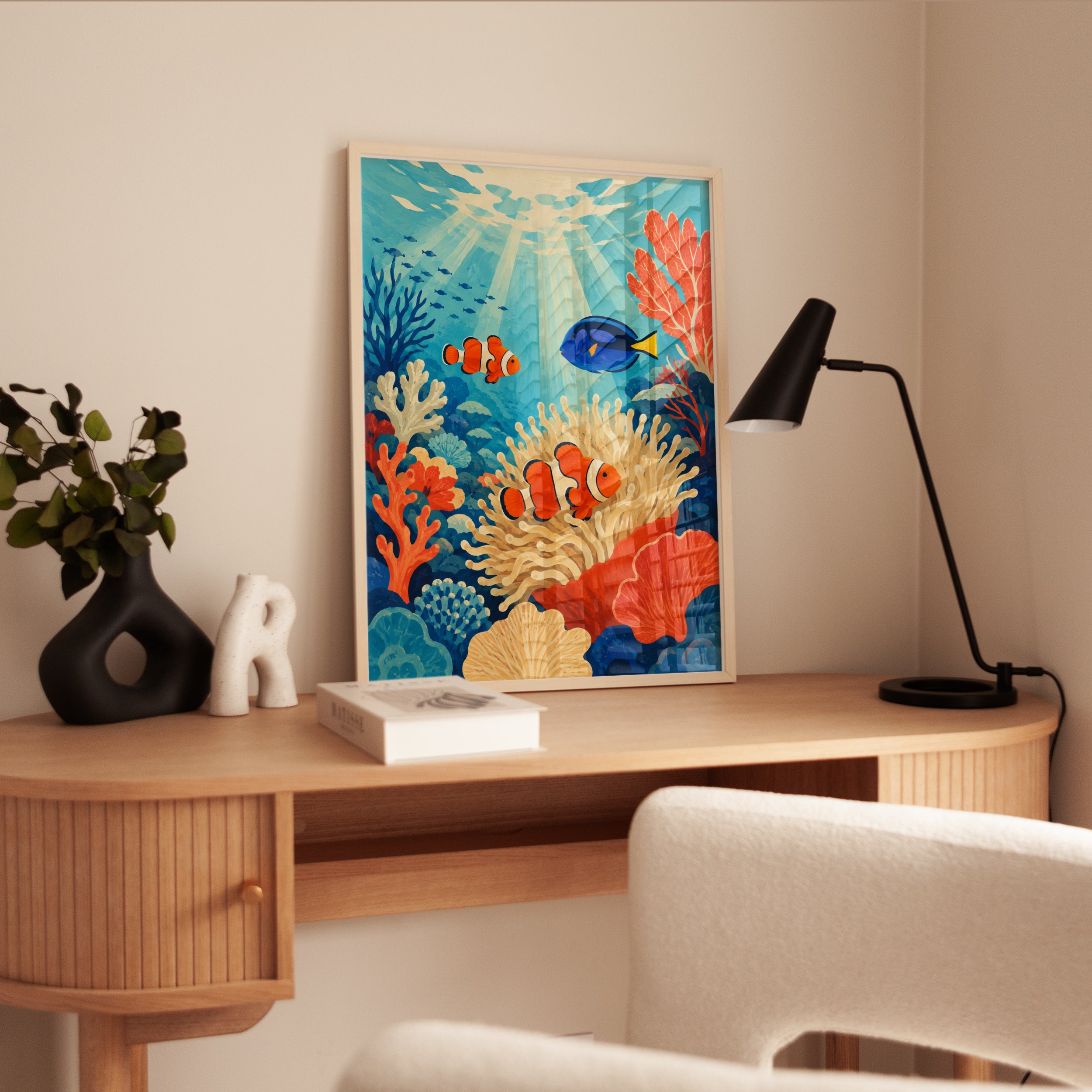 Coral Reef Wall Art – Ocean Fish Print - interior