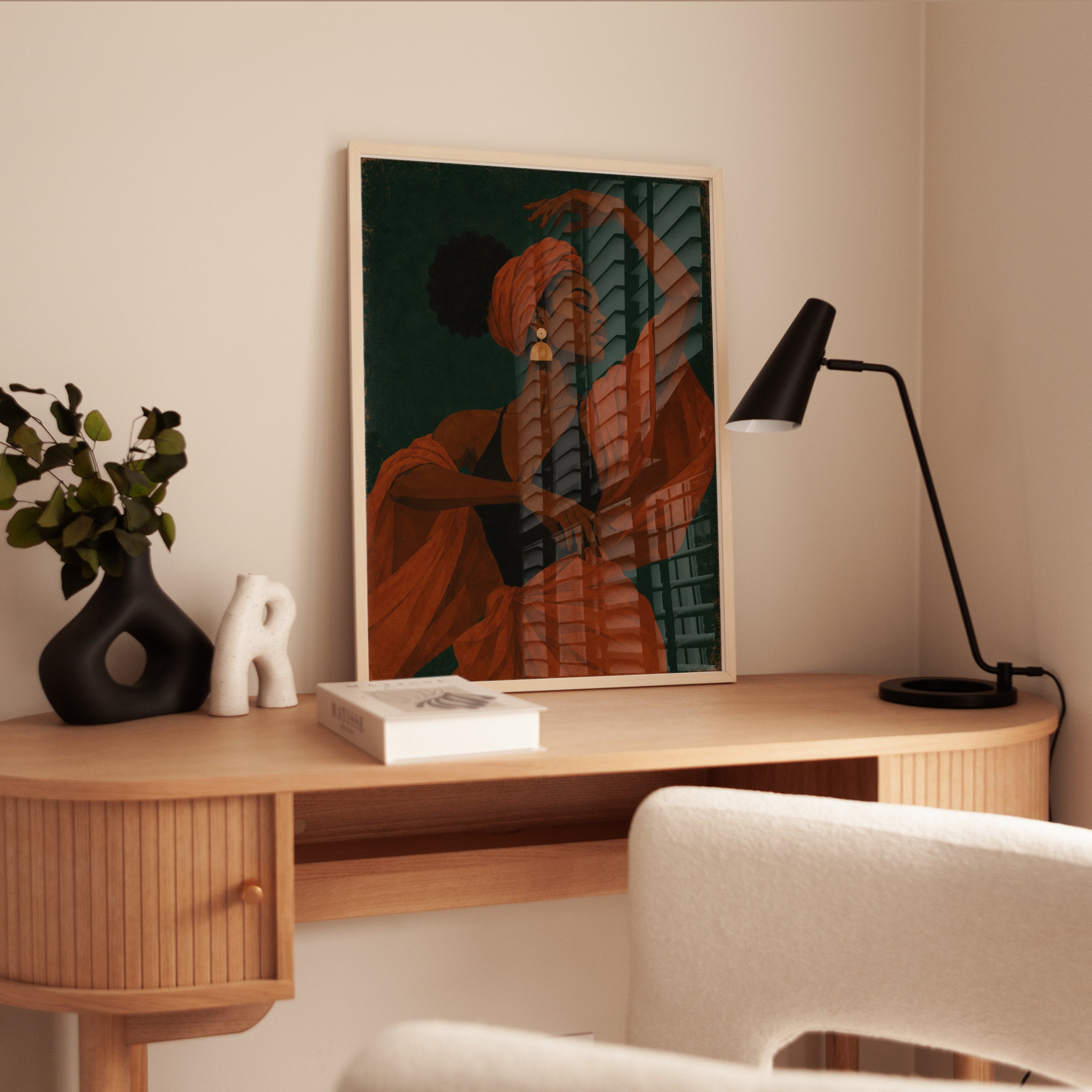 African Woman Portrait Print - interior