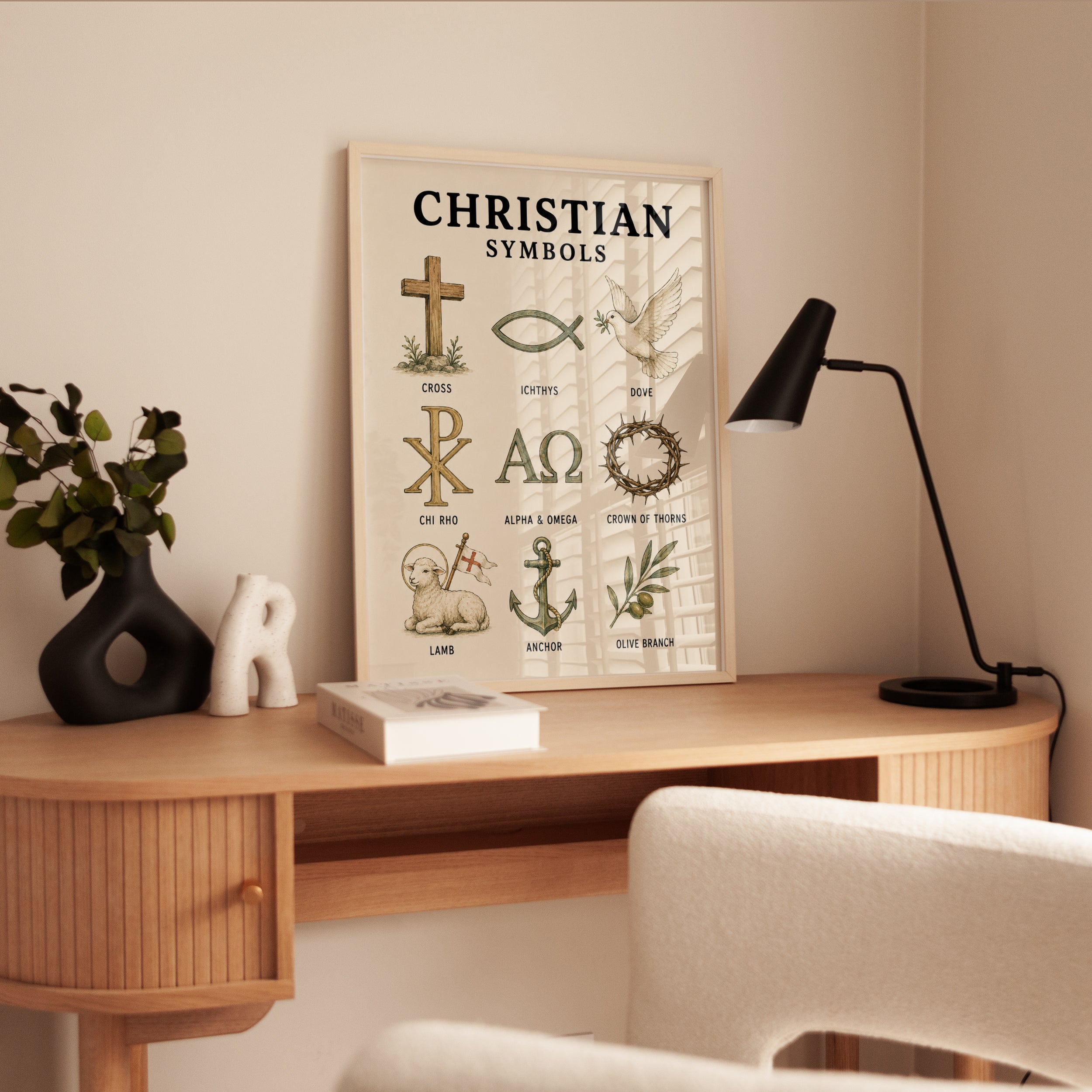 Christian Symbols Art Print - interior