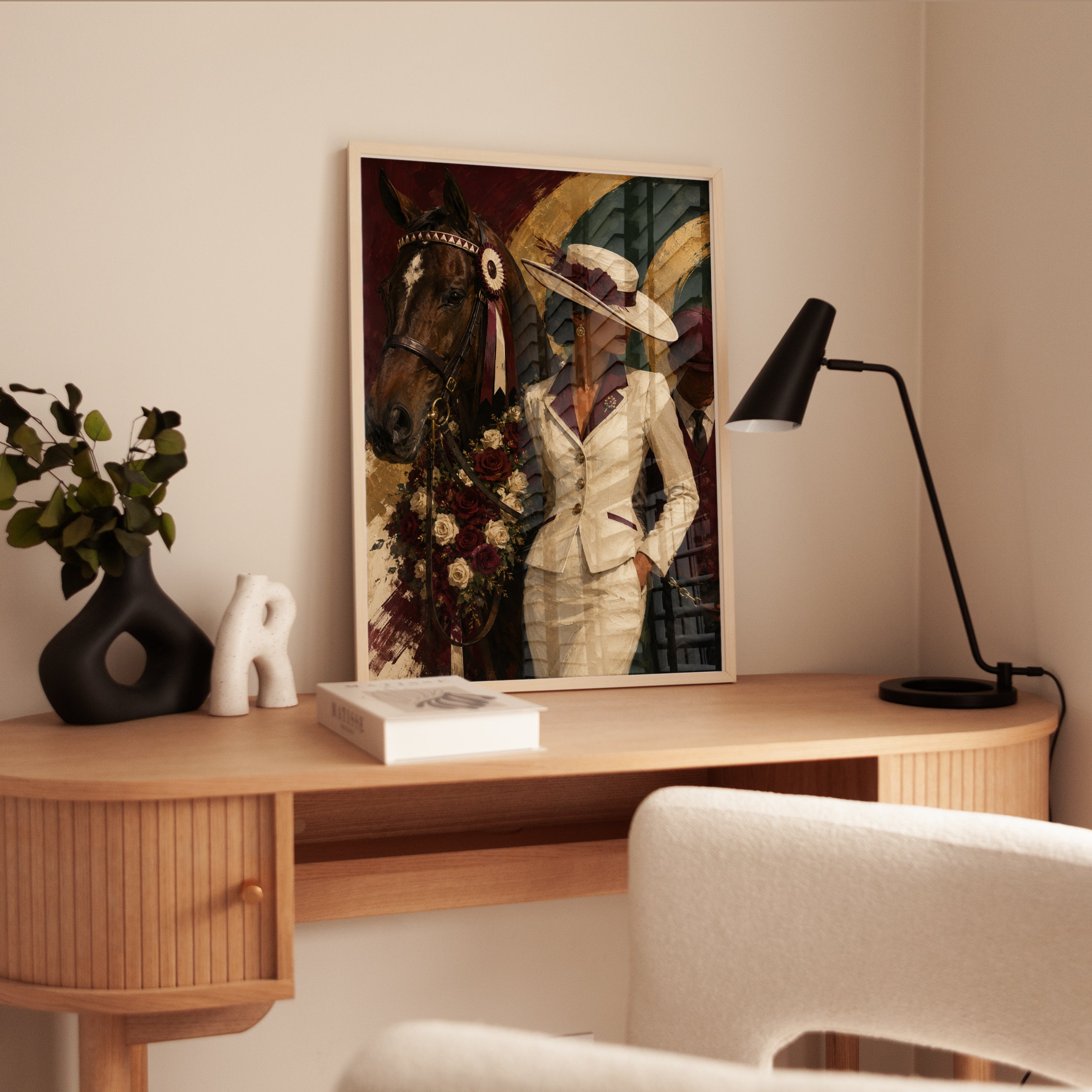 Equestrian Fashion Print – Woman & Horse - interior