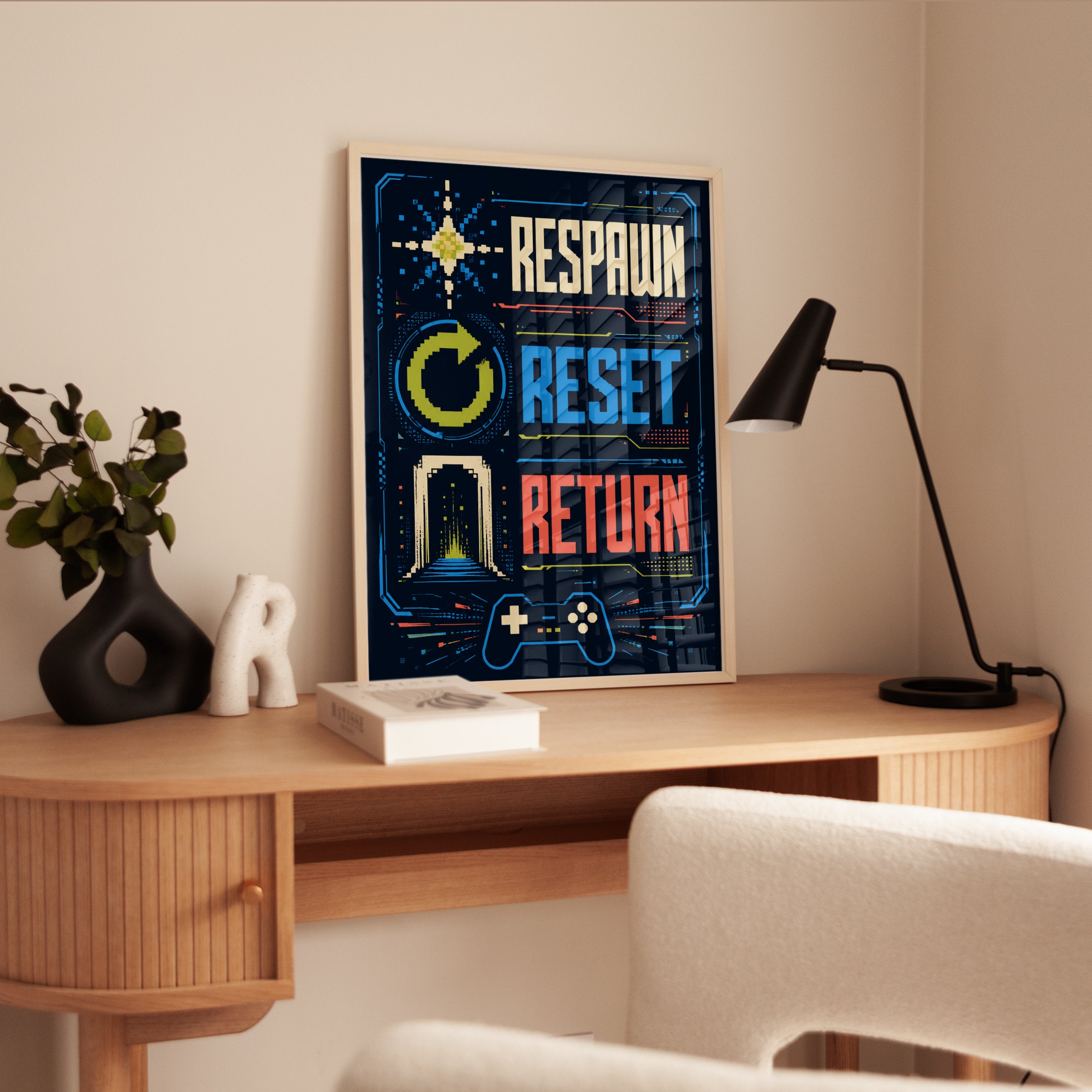 Motivational Gaming Wall Art – Gamer Room Decor - interior