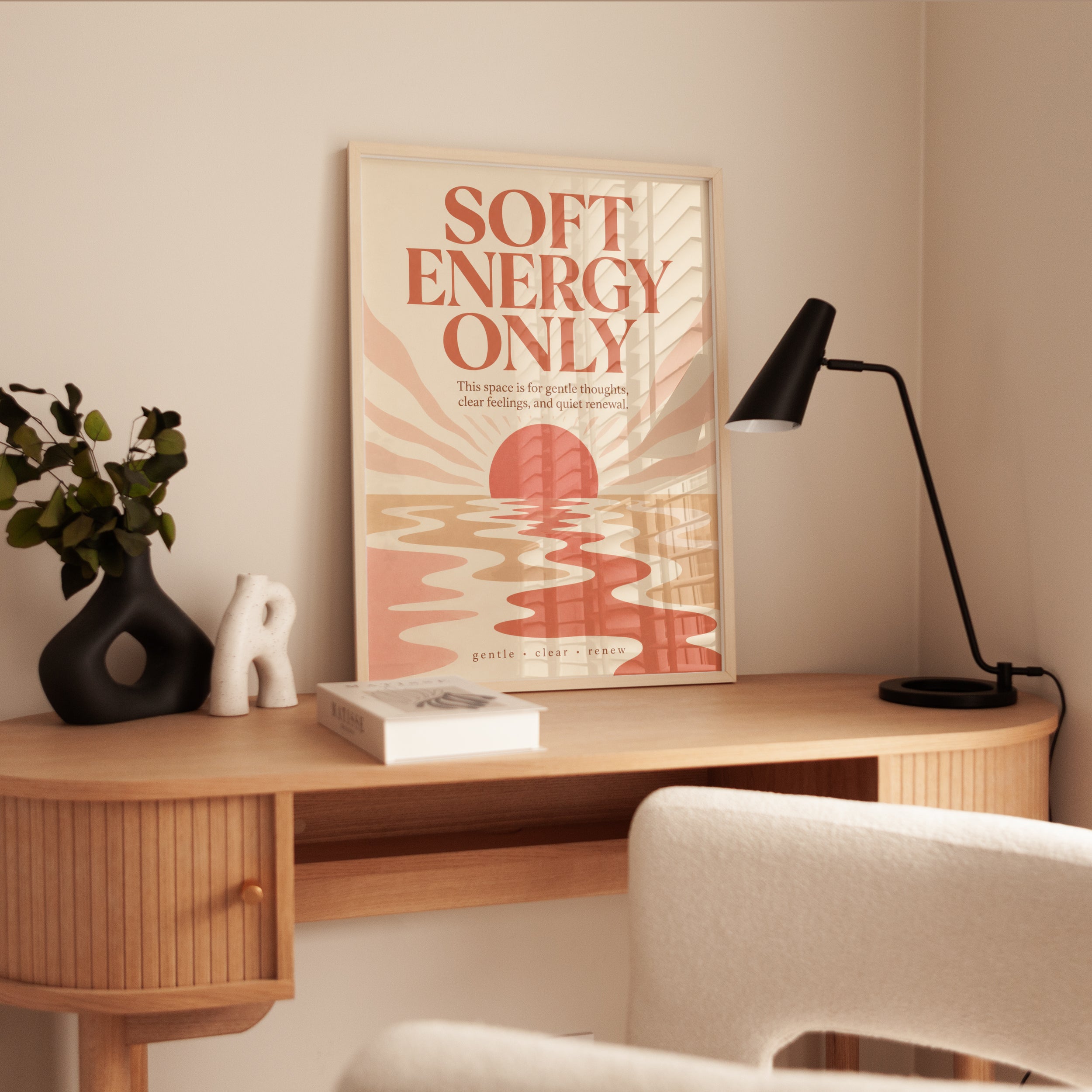 Mindfulness Wall Art – Soft Energy Print - interior