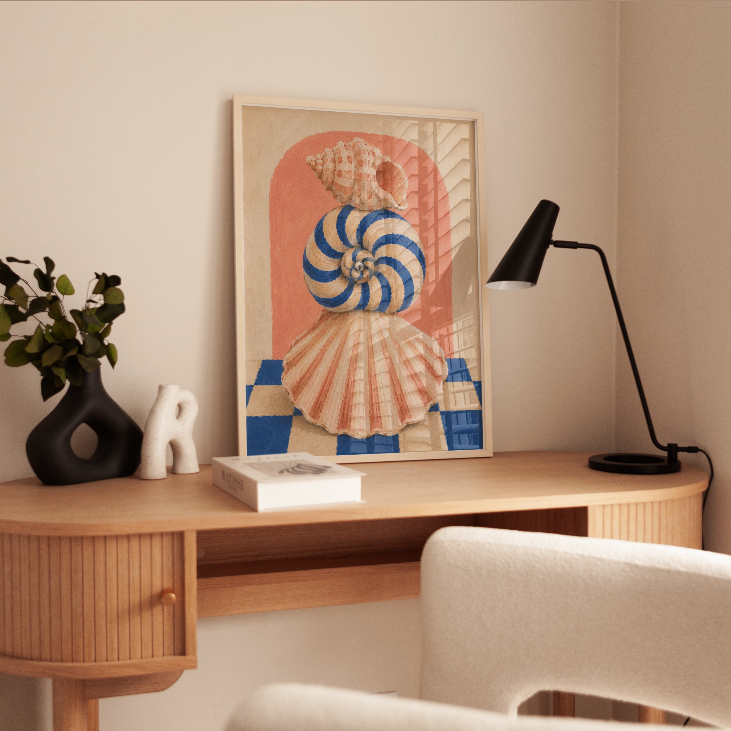 Seashell Nautilus Conch Scallop Print - interior