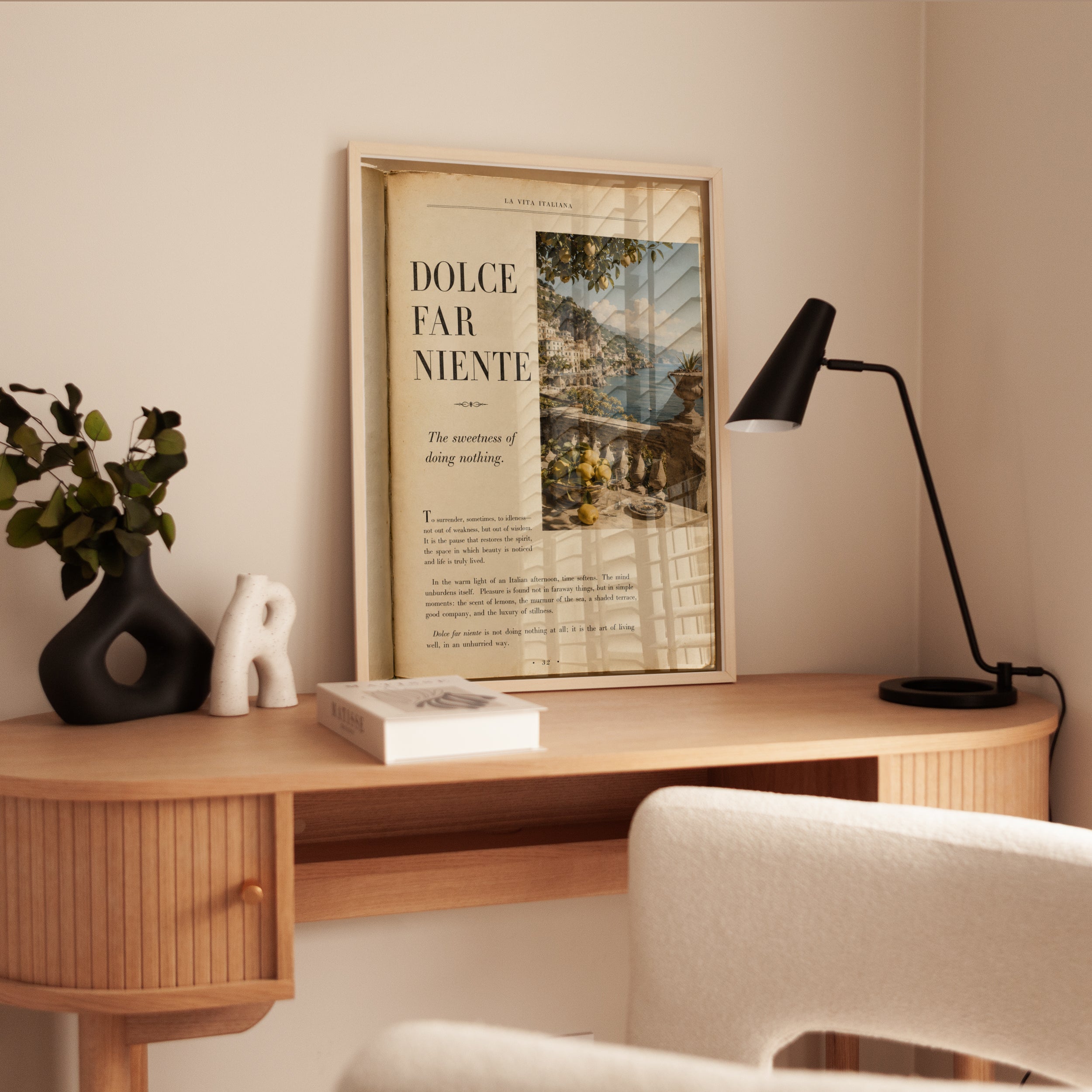 Italian Book Page Art - interior