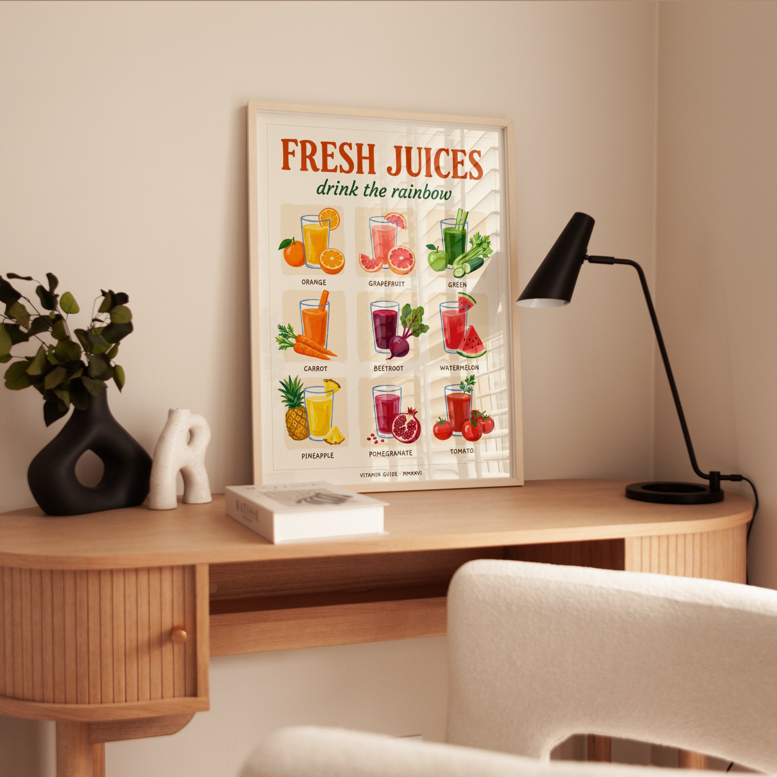 Vintage Fruit Juice Poster - interior