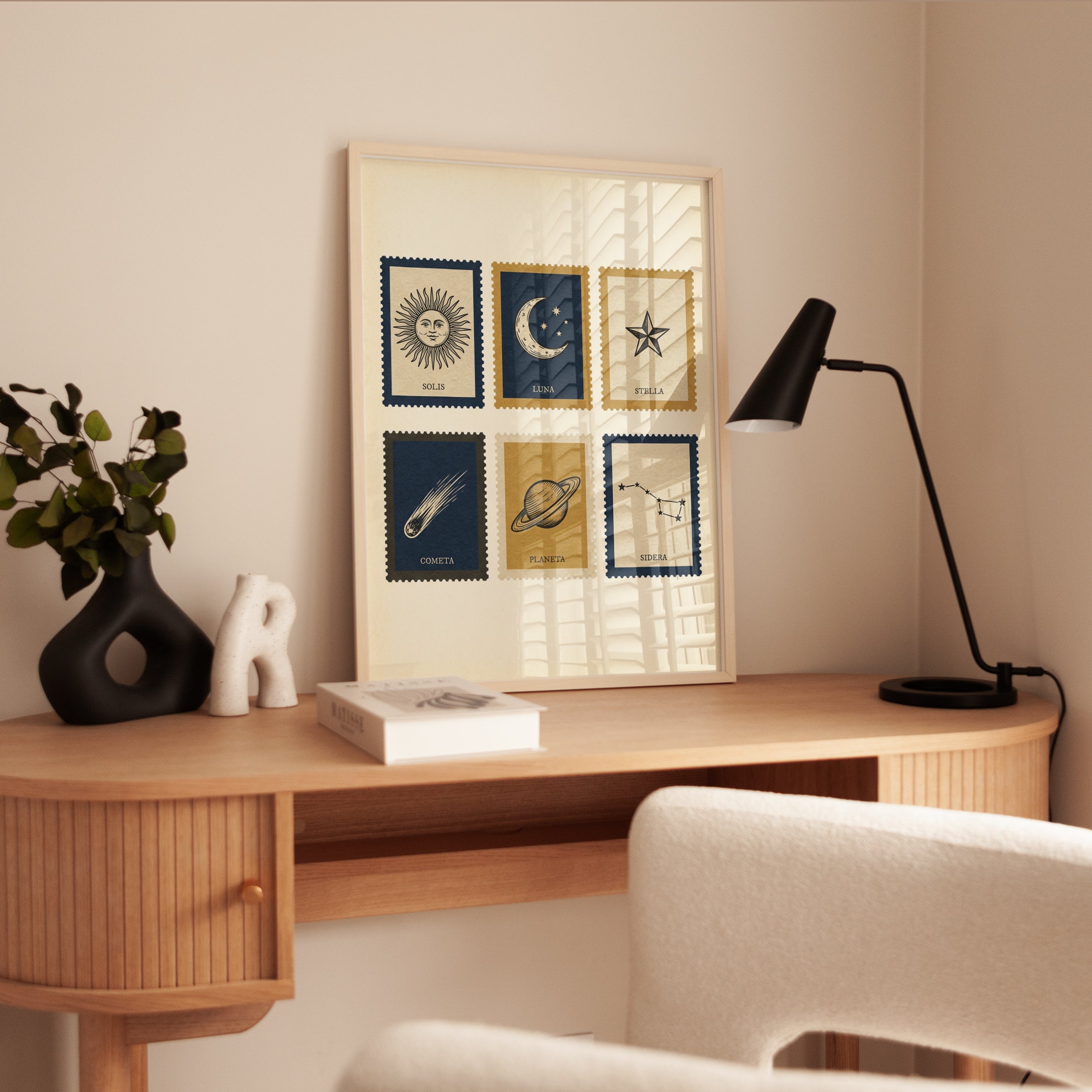 Celestial Postage Stamp Print - interior