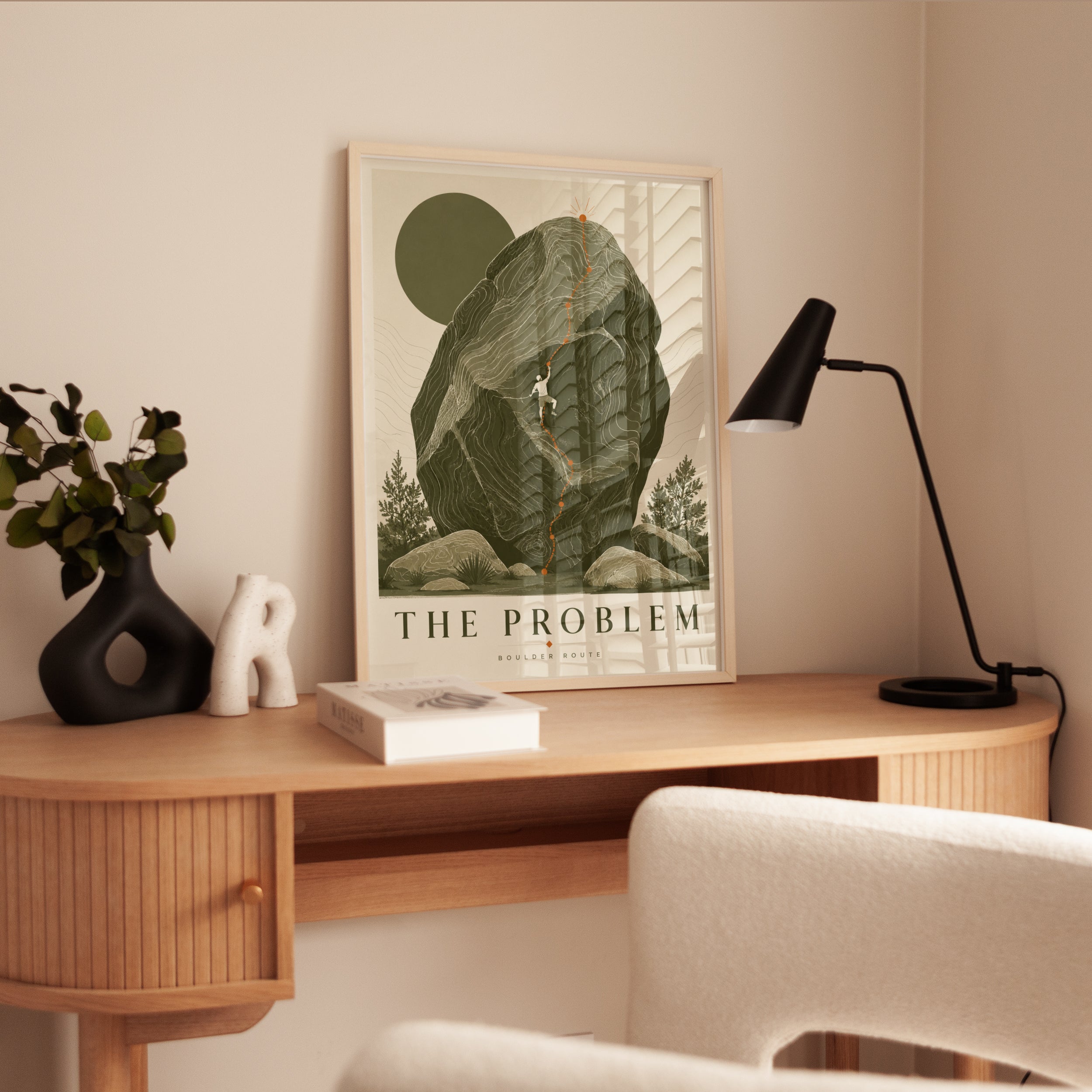 Rock Climbing Wall Art – Mountain Print - interior