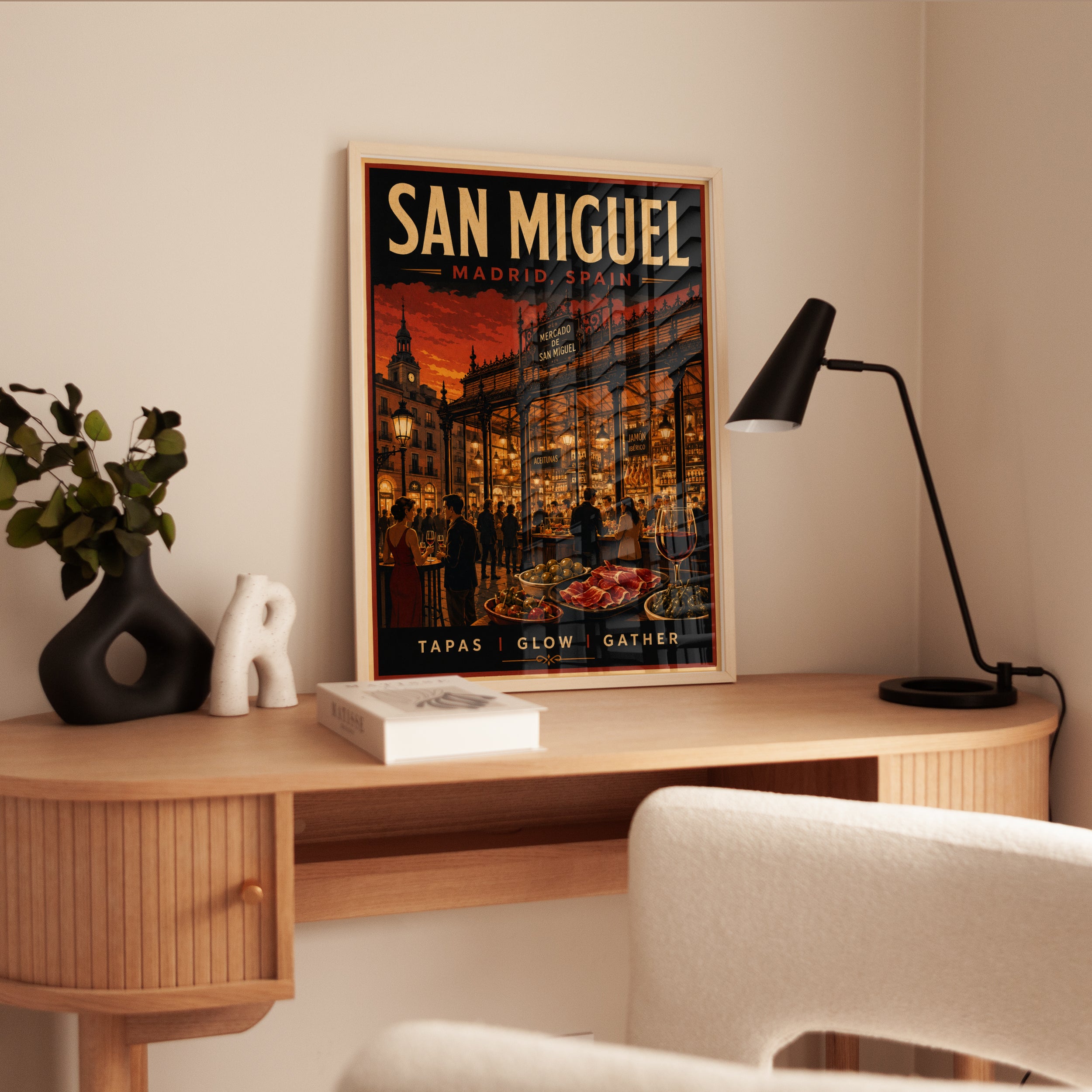 San Miguel Madrid Poster: Vintage Travel Art Print - interior