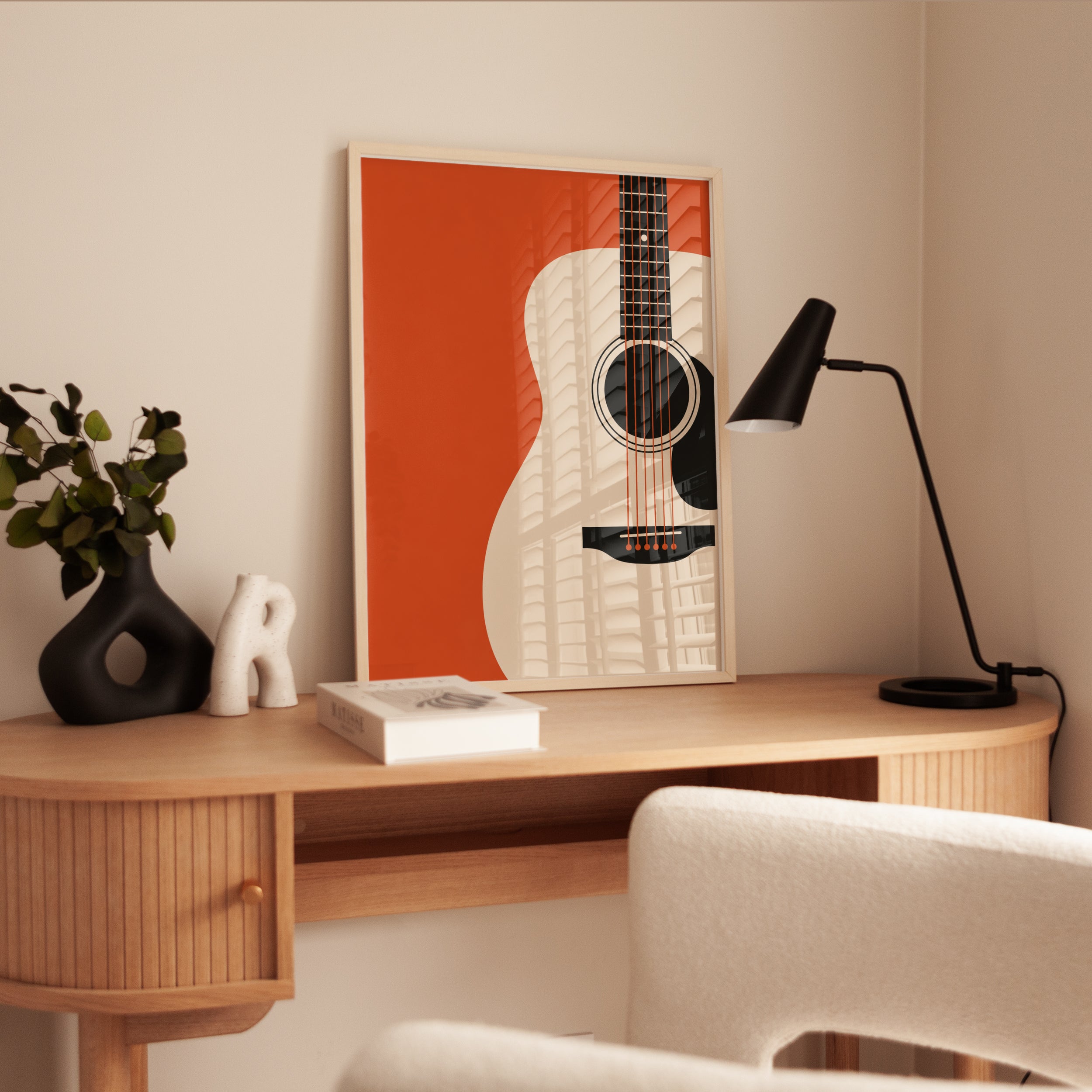 Guitar Print – Modern Music Wall Art - interior