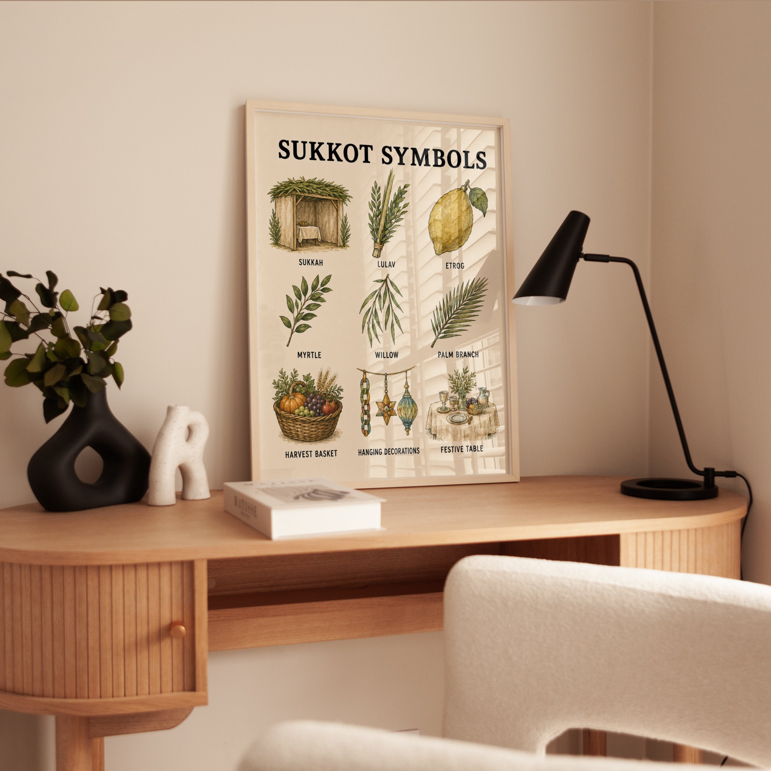 Sukkot Wall Art: Botanical Symbols - interior