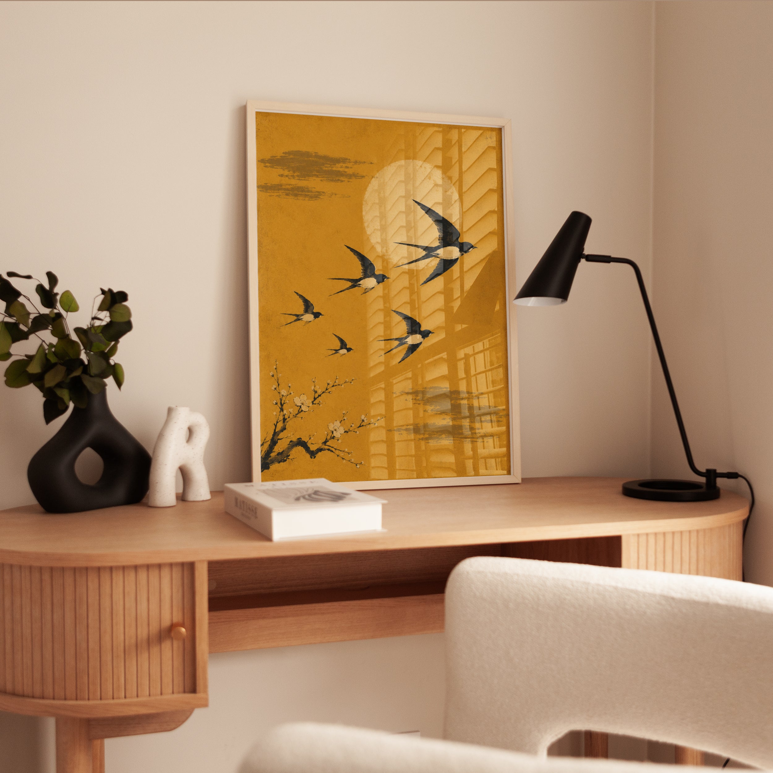 Japanese Bird Wall Art - interior