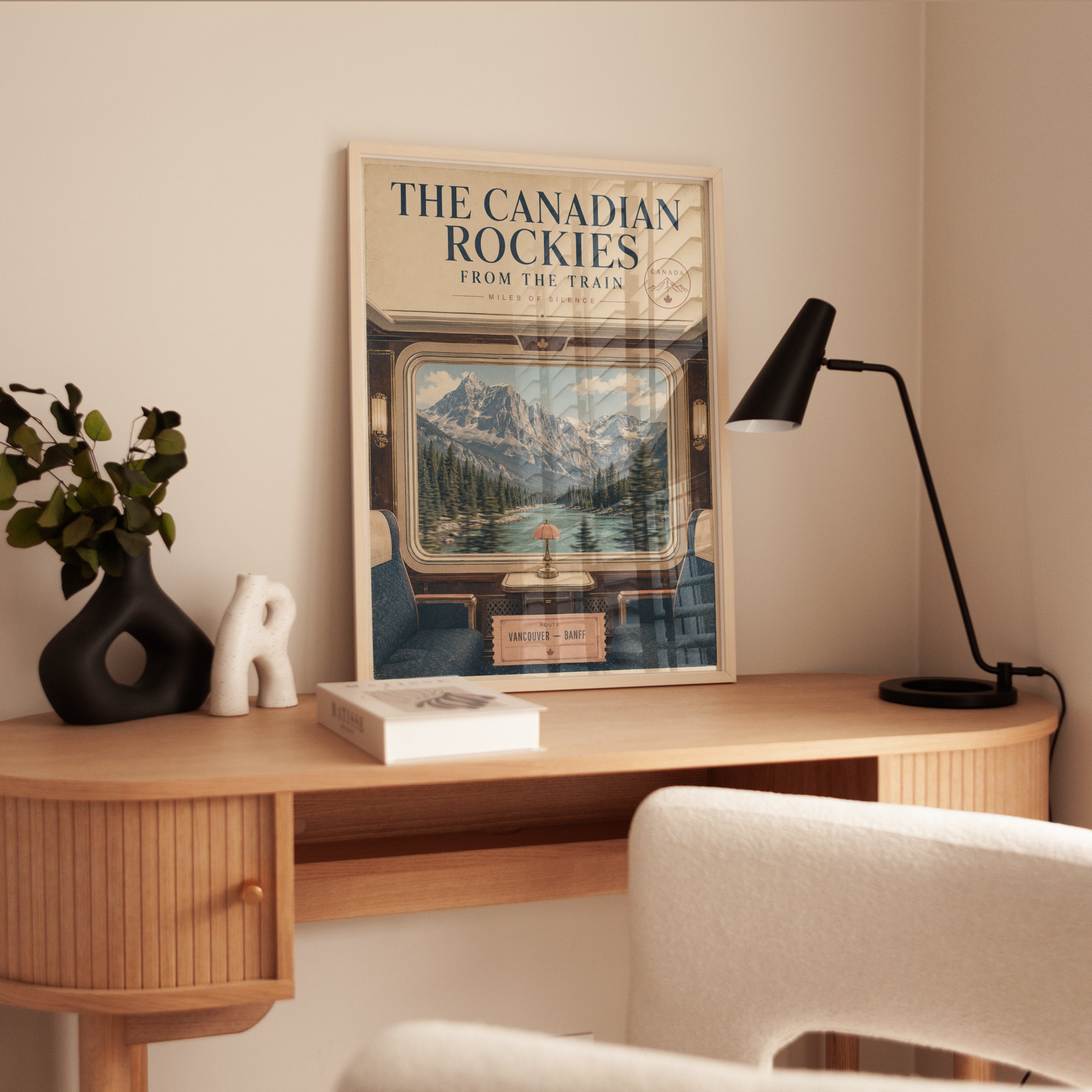 Vintage Train Poster – Canadian Rockies Print - interior