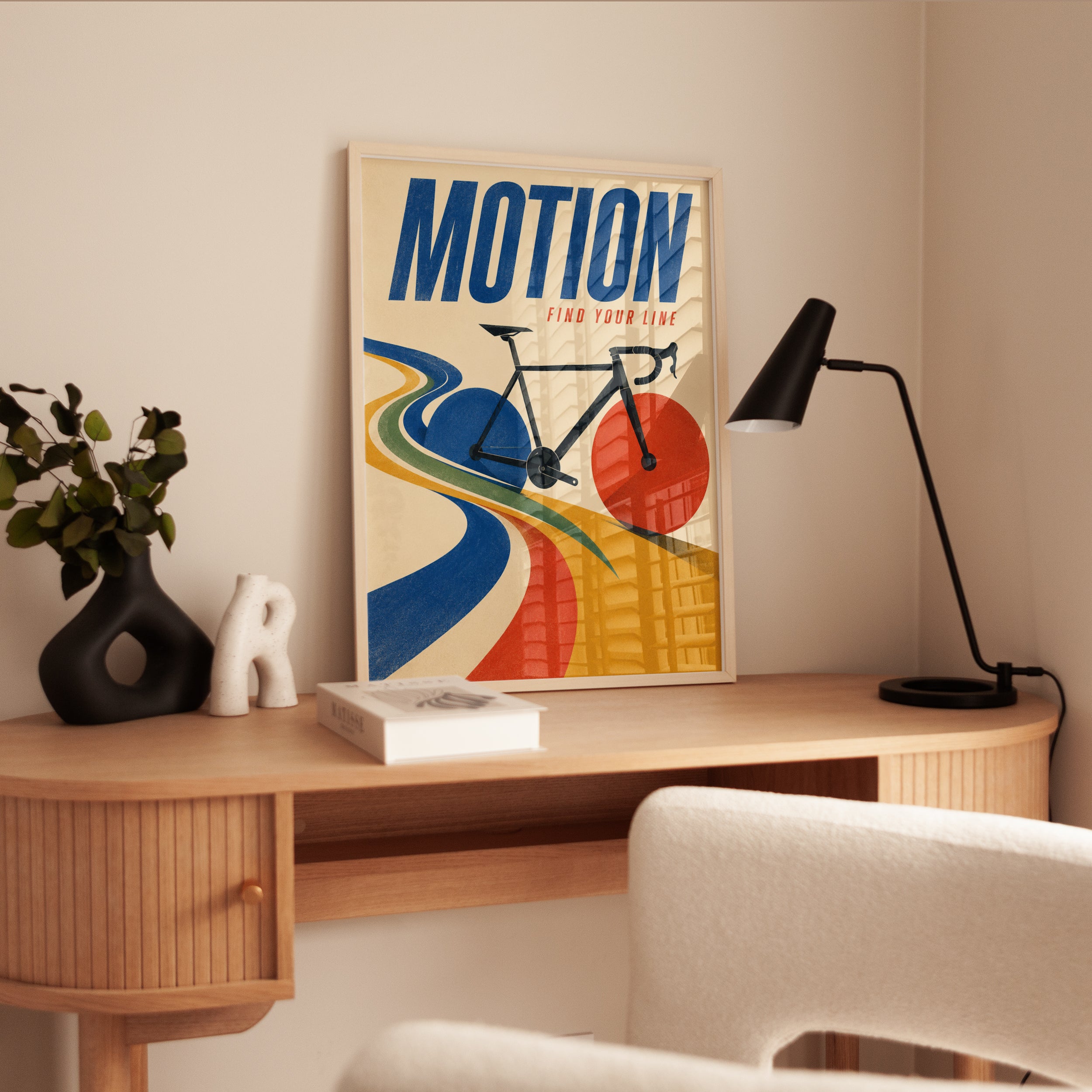 Cycling Wall Art – Retro Bike Poster - interior