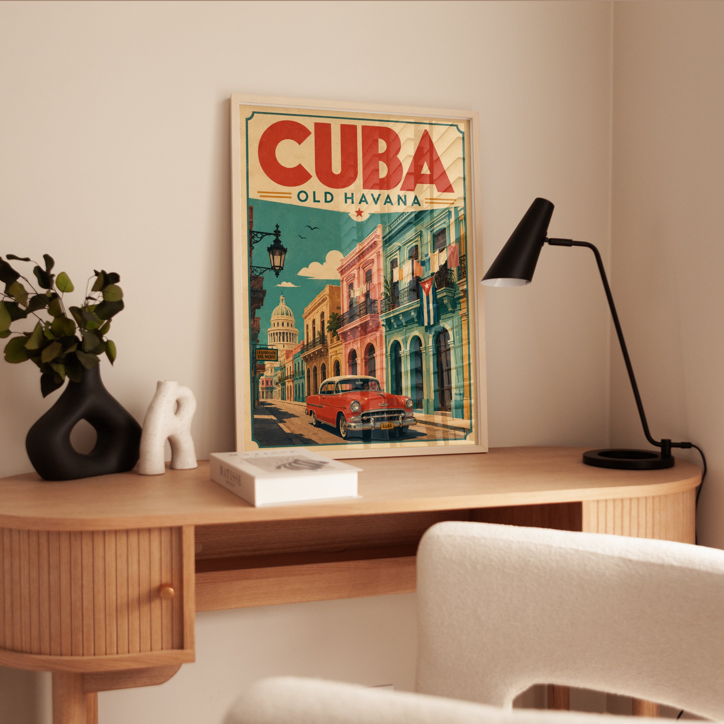 Cuba Travel Poster – Old Havana Wall Art - interior