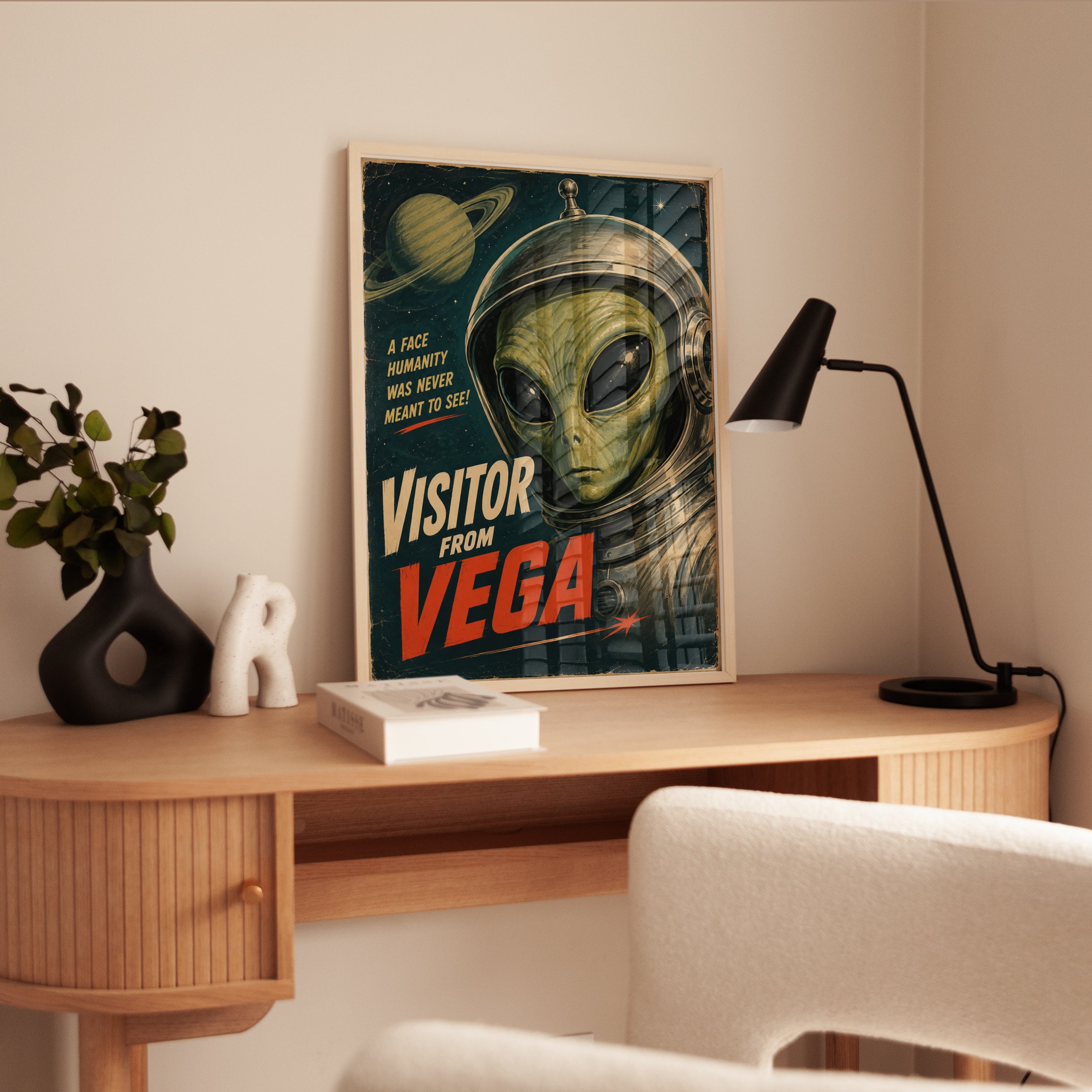 Retro Space Poster – Vintage Sci Fi Art - interior