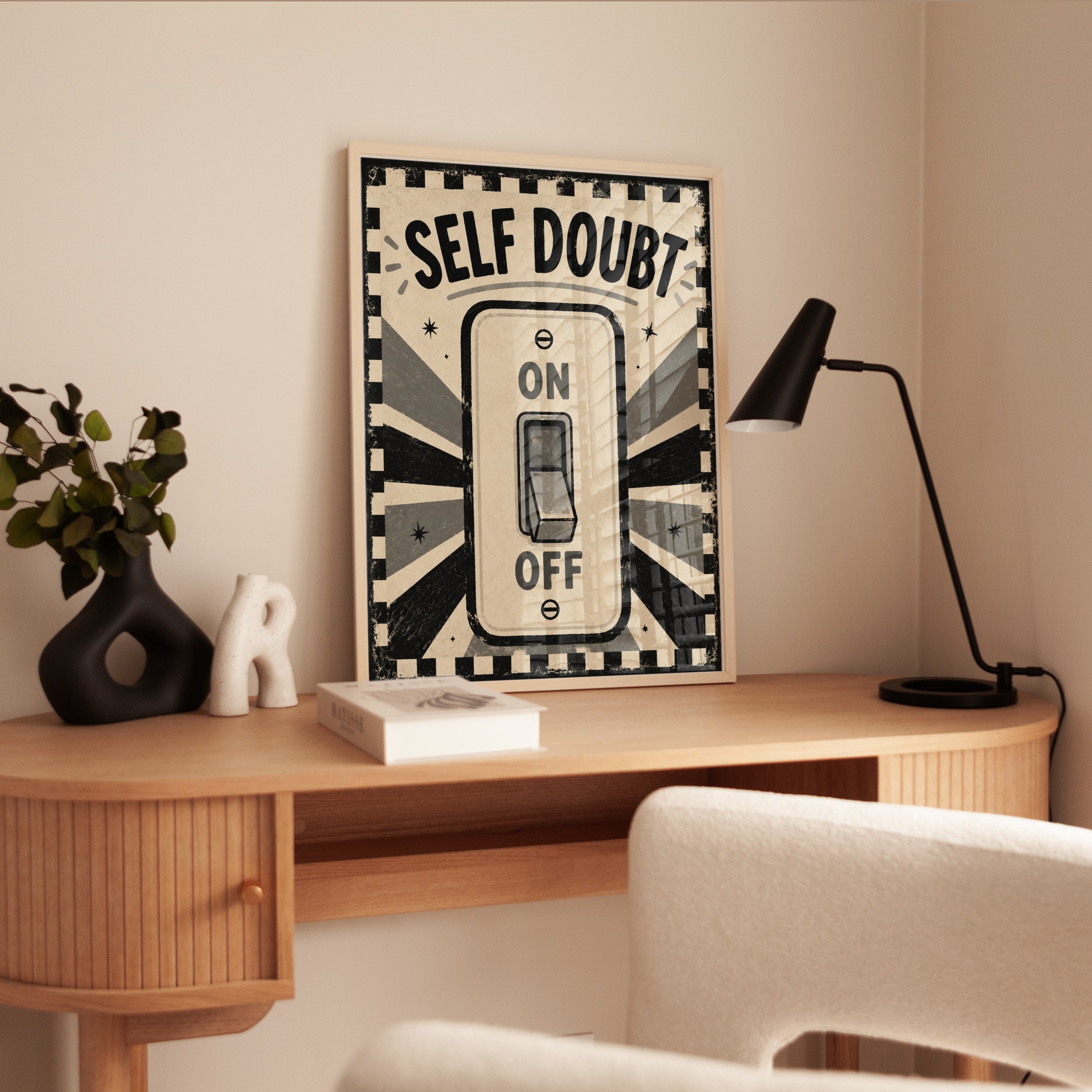 Motivational Wall Art – Self Doubt Print - interior