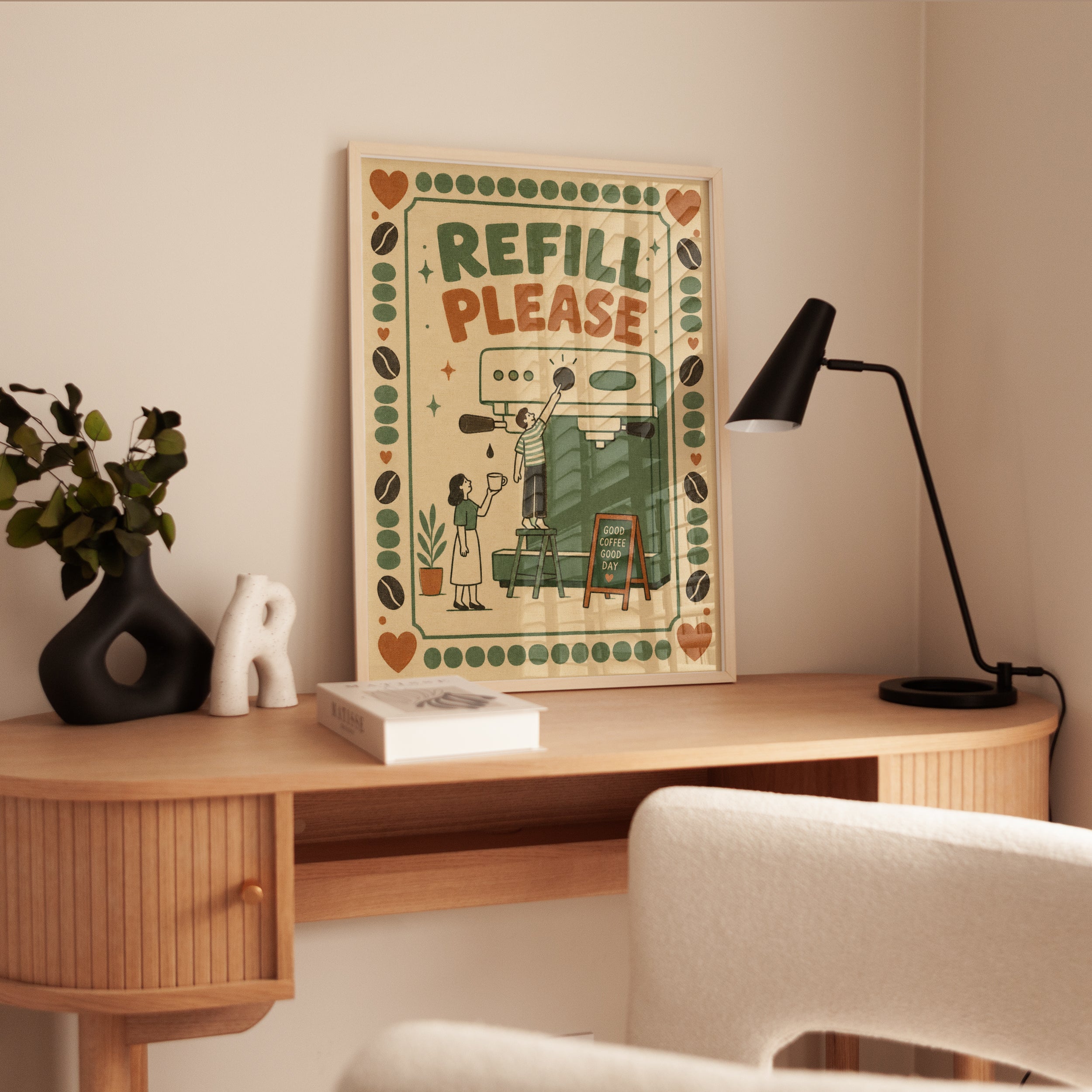 Coffee Station Sign – Refill Please Print - interior