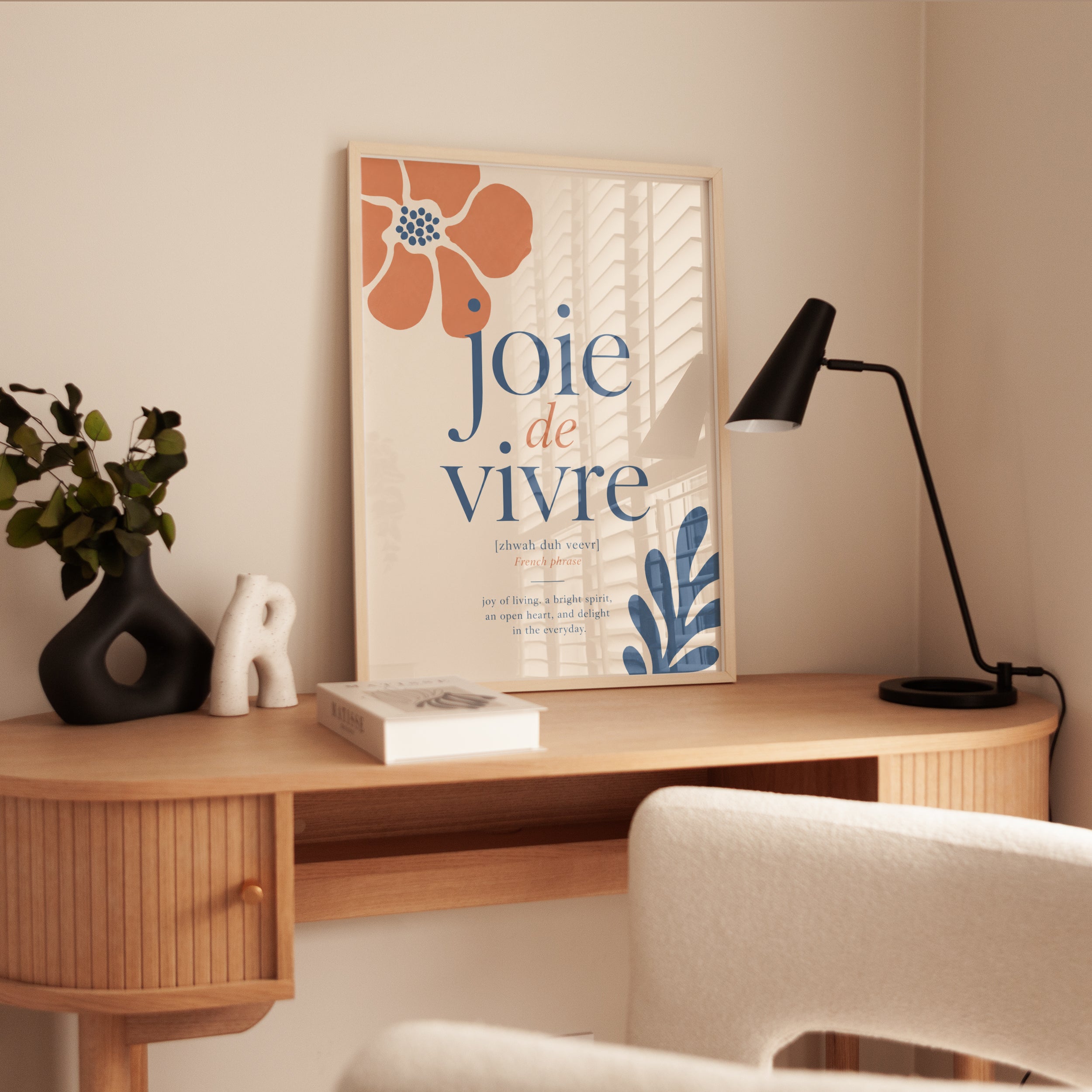 Joie de Vivre Print – French Quote Wall Art - interior