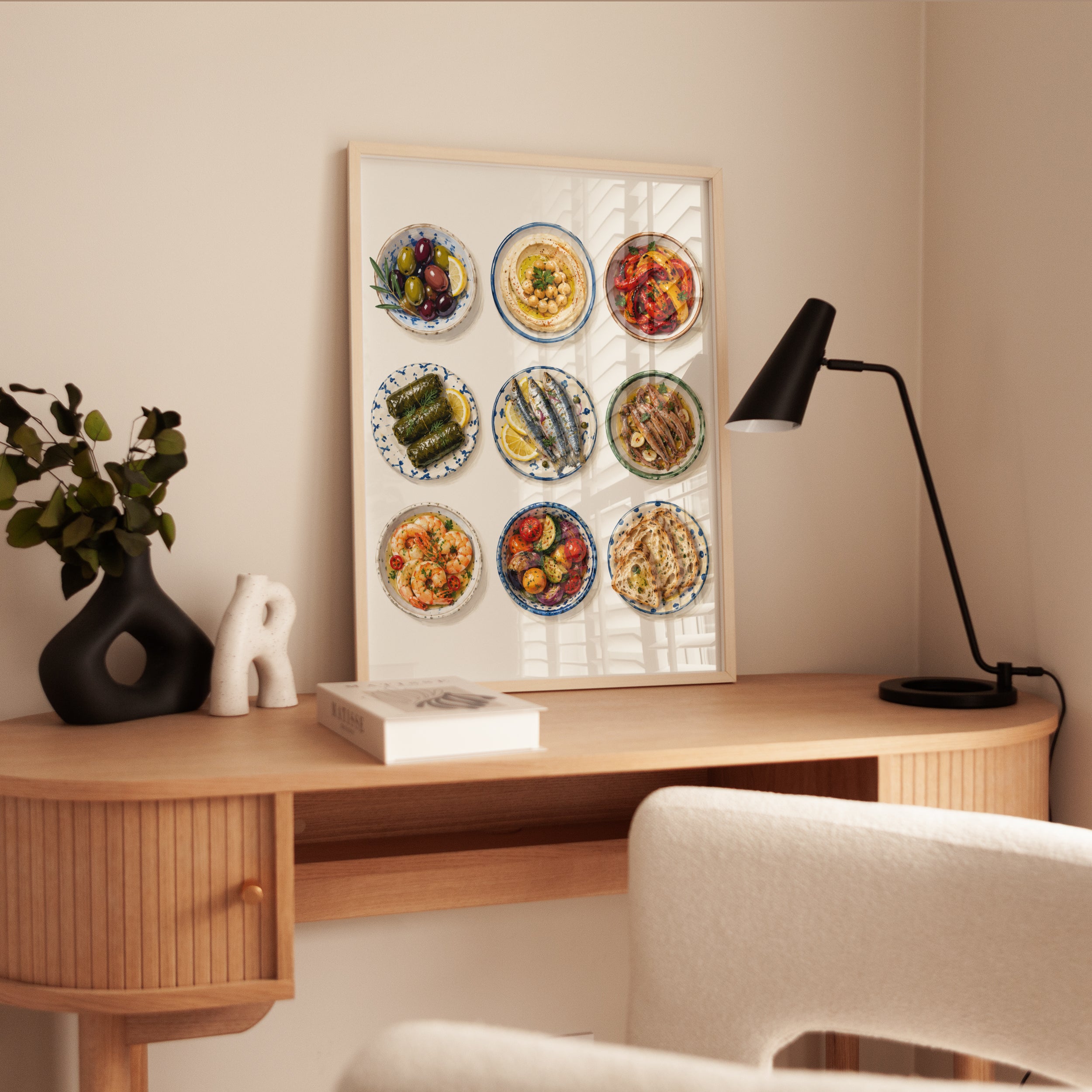 Mediterranean Food Wall Art – Kitchen Print - interior