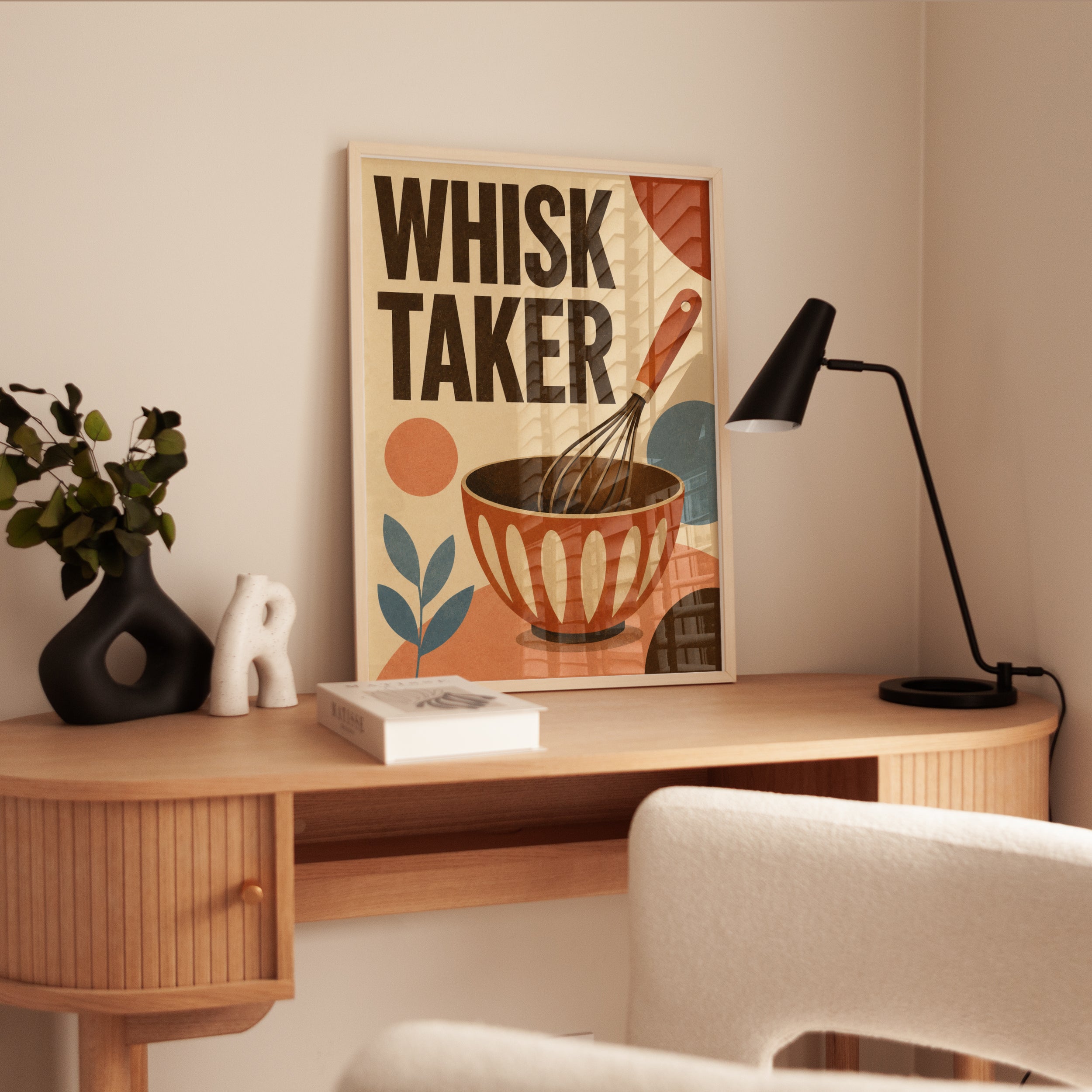 Whisk Taker Print: Retro Cooking Art (Kitchen & Dining Room) - interior