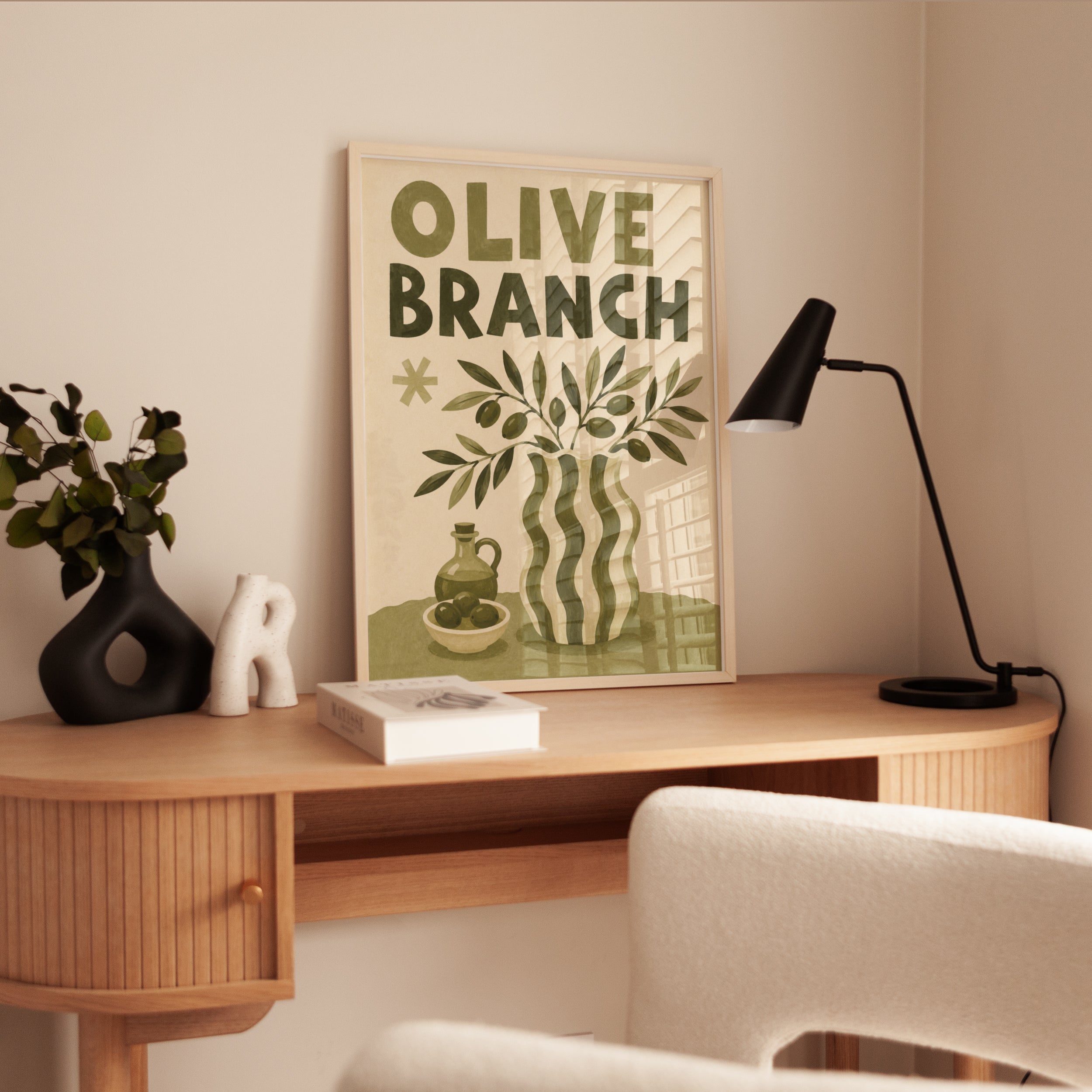 Kitchen Wall Art – Olive Branch Print - interior