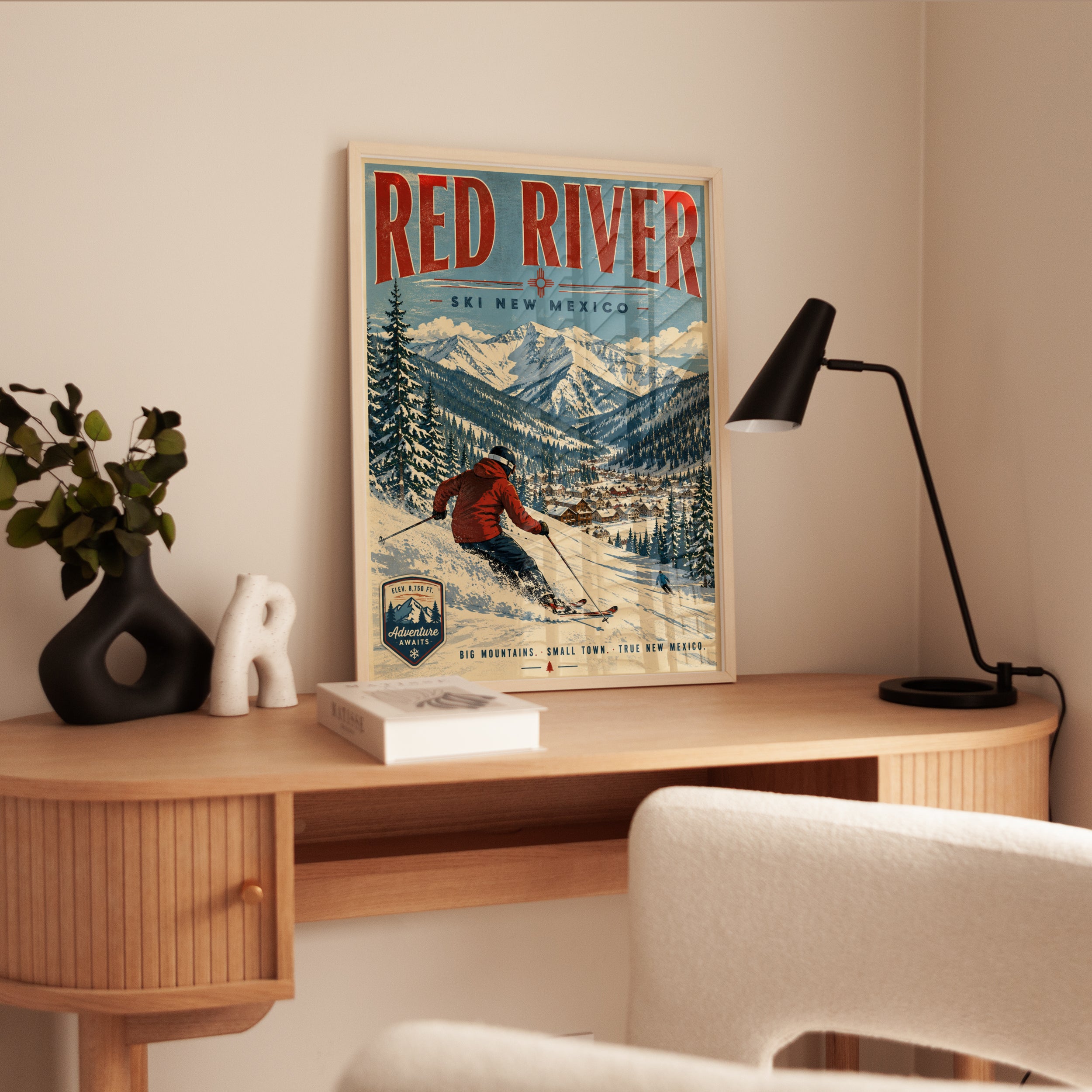 Ski Poster – Red River New Mexico Wall Art - interior