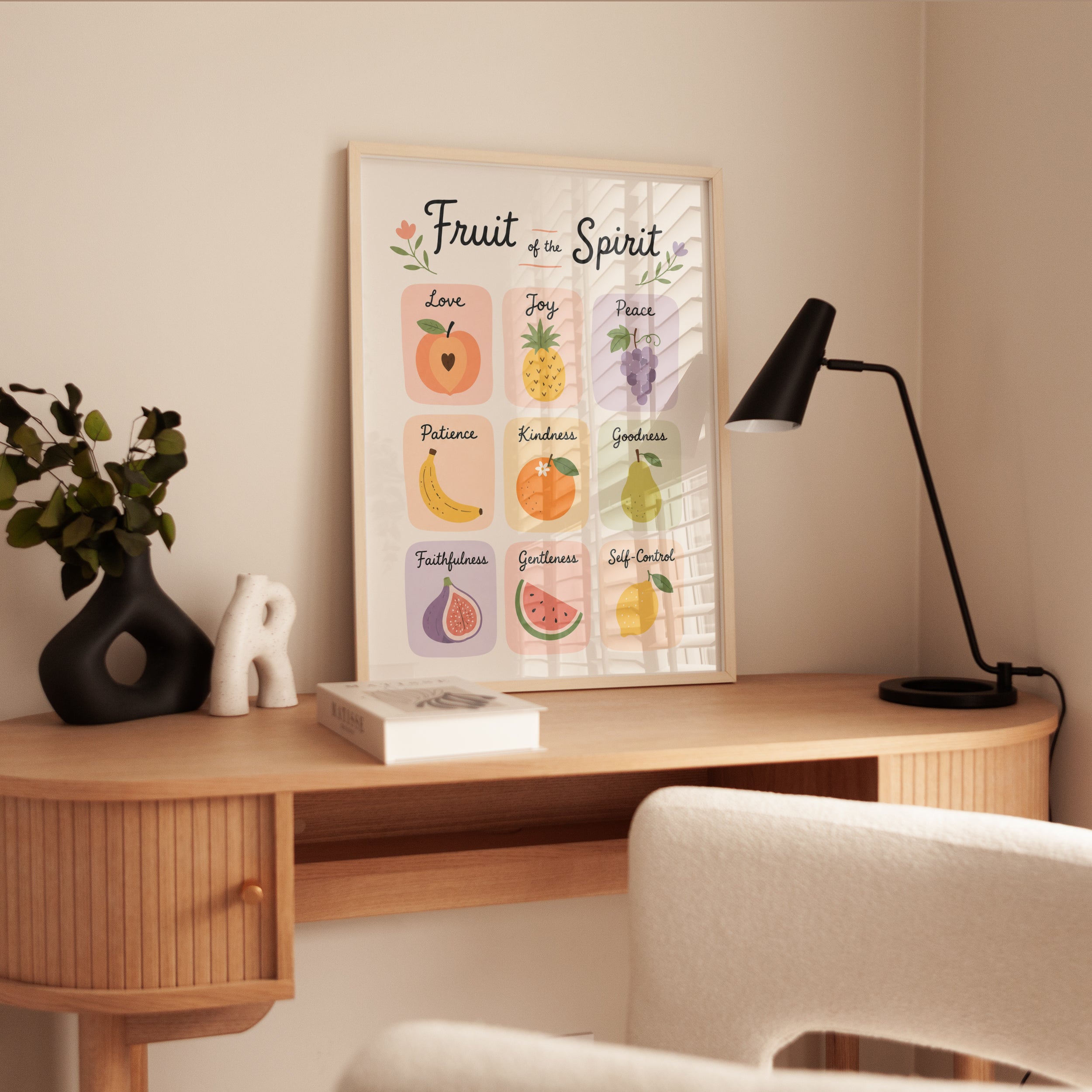 Fruit of the Spirit Wall Art – Pastel Fruits - interior