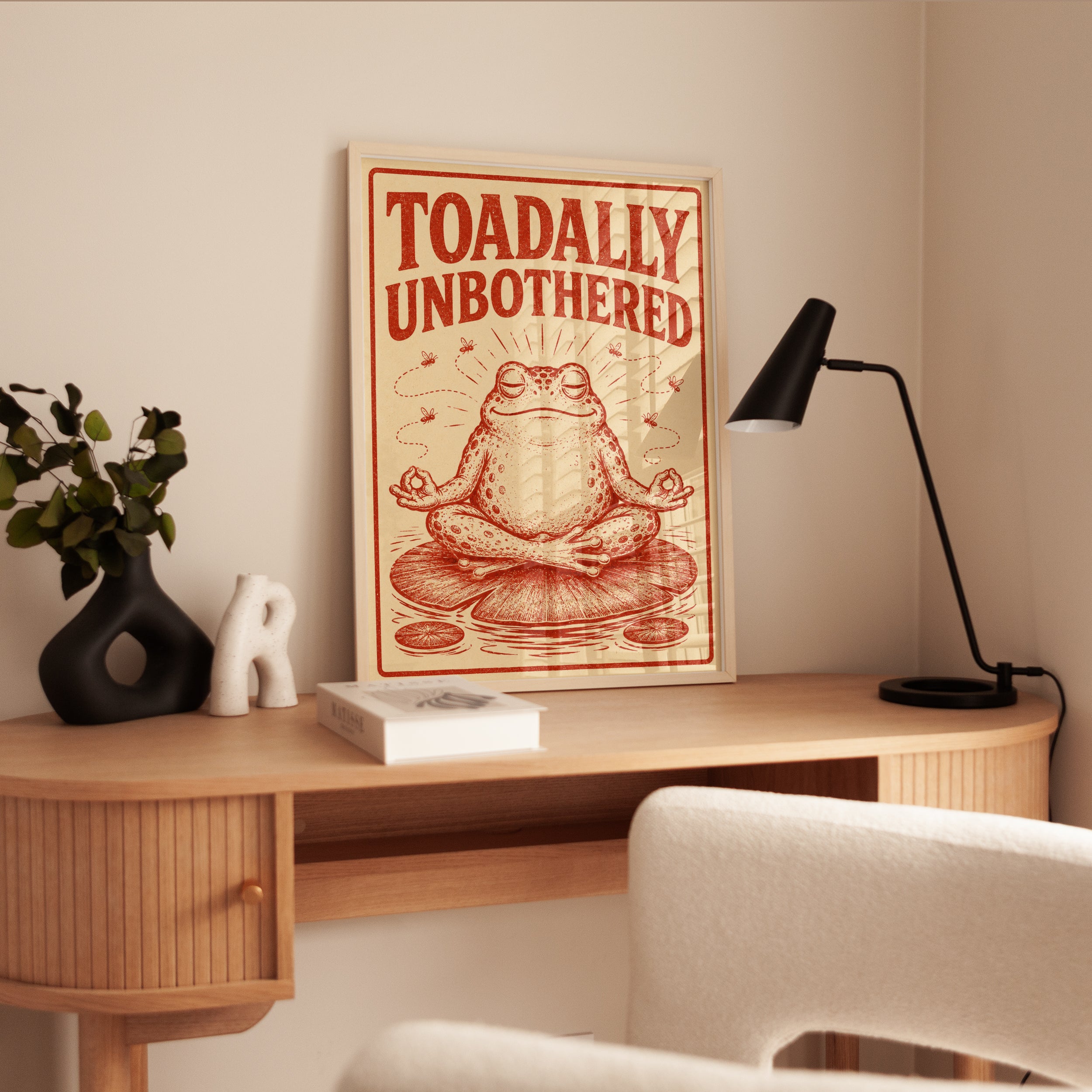 Toadally Unbothered Frog Print - interior