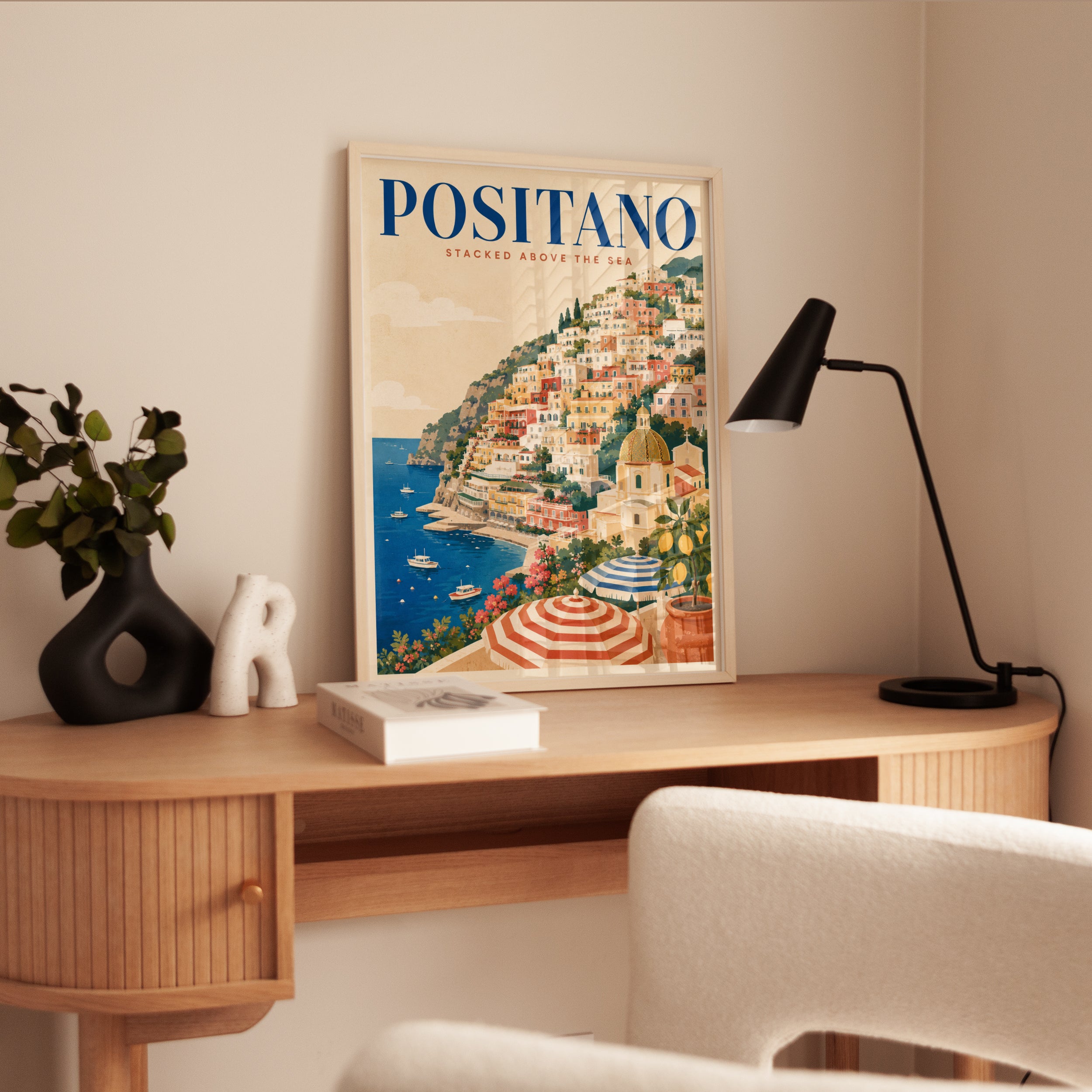 Positano Travel Poster – Vintage Italy Print - interior