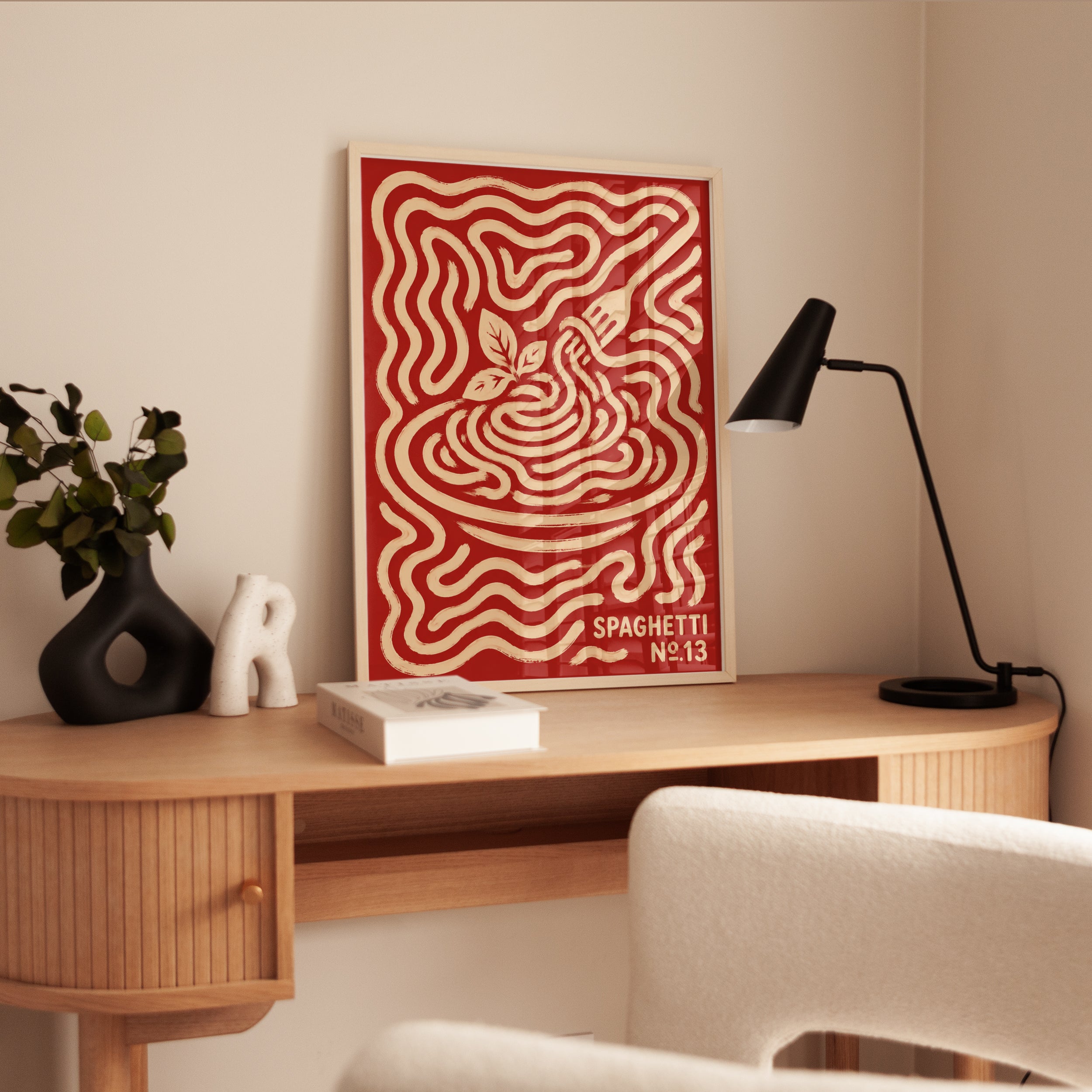 Retro Kitchen Wall Art – Spaghetti Poster - interior