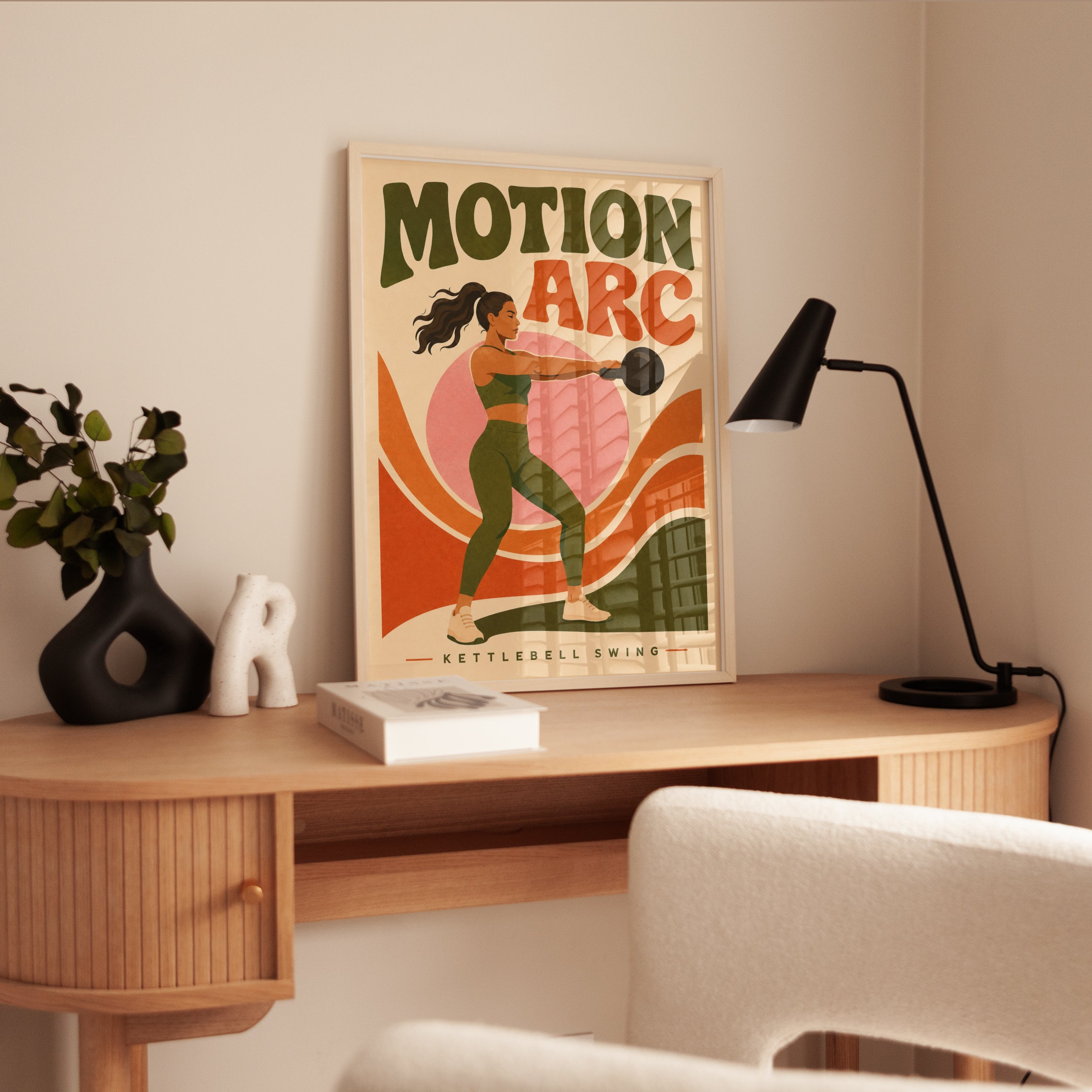Retro Kettlebell Workout Print - interior