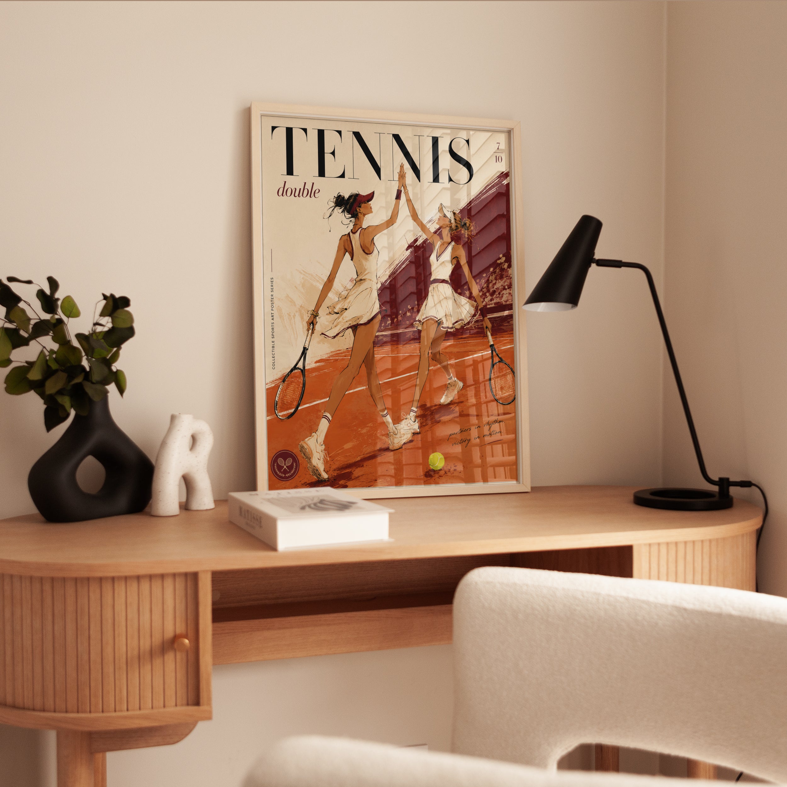 Tennis Wall Art: Vintage Women's Doubles - interior